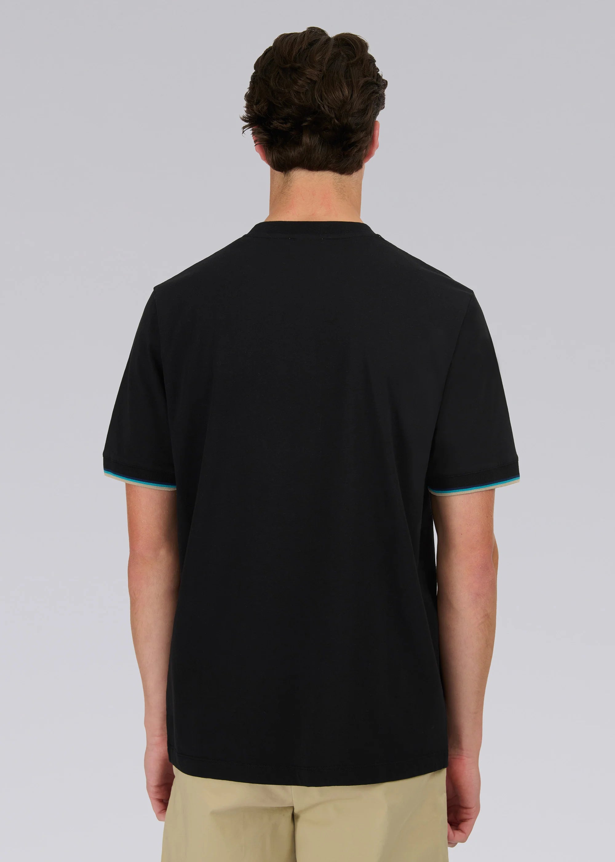 Sandbanks Tipped Badge Tee Black