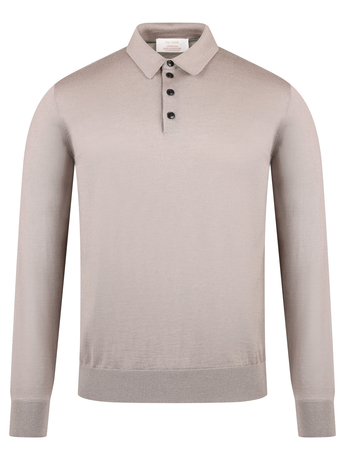 Pal Zileri L/S Polo Knit Camel