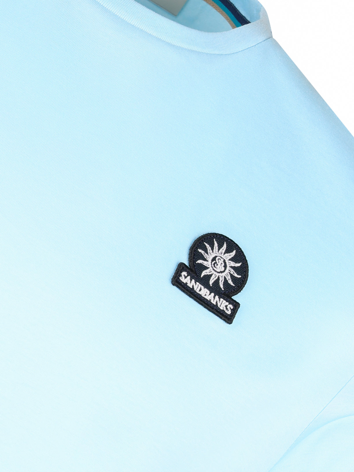 Load image into Gallery viewer, Sandbanks Badge Logo Tee Sky
