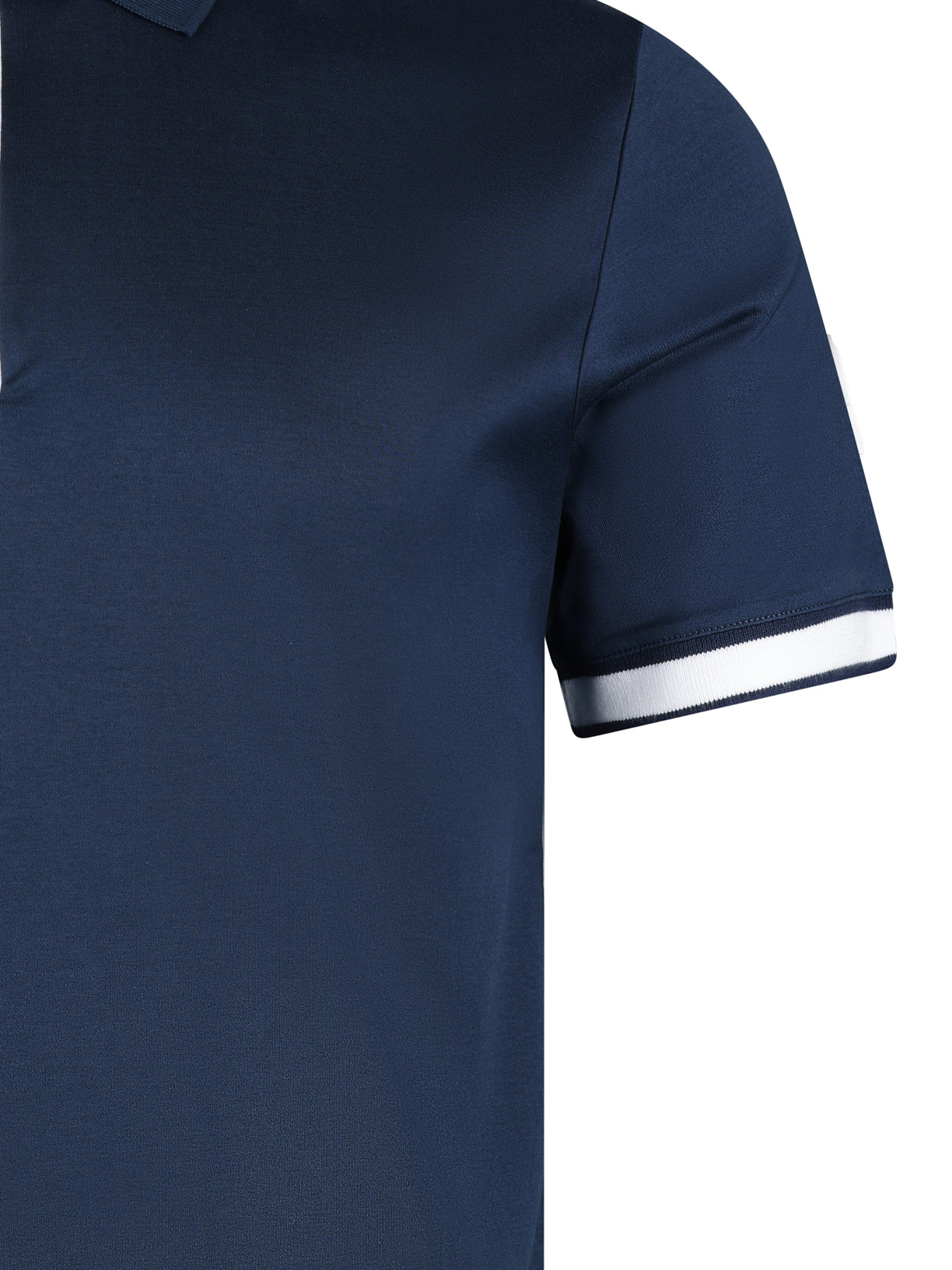 Sandbanks Silicone Zip Polo Shirt Navy