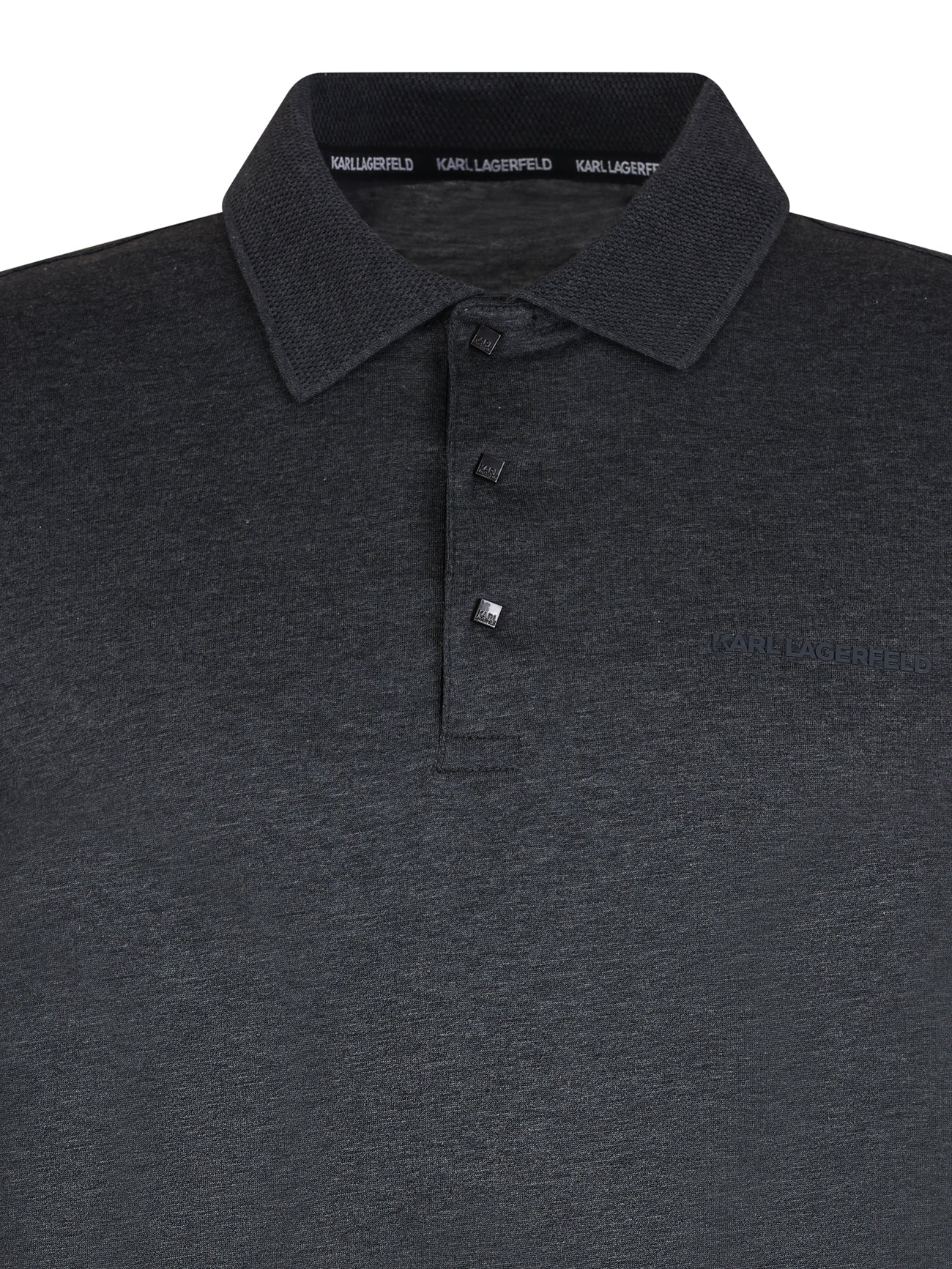 Load image into Gallery viewer, Lagerfeld Mercerised Polo Shirt Charcoal
