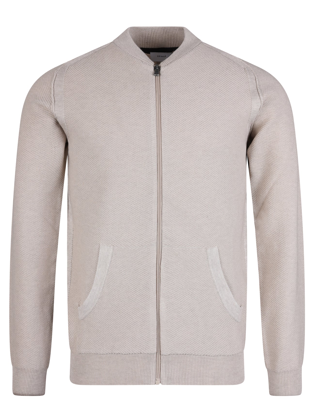 Load image into Gallery viewer, Sseinse Knitted Zip Beige
