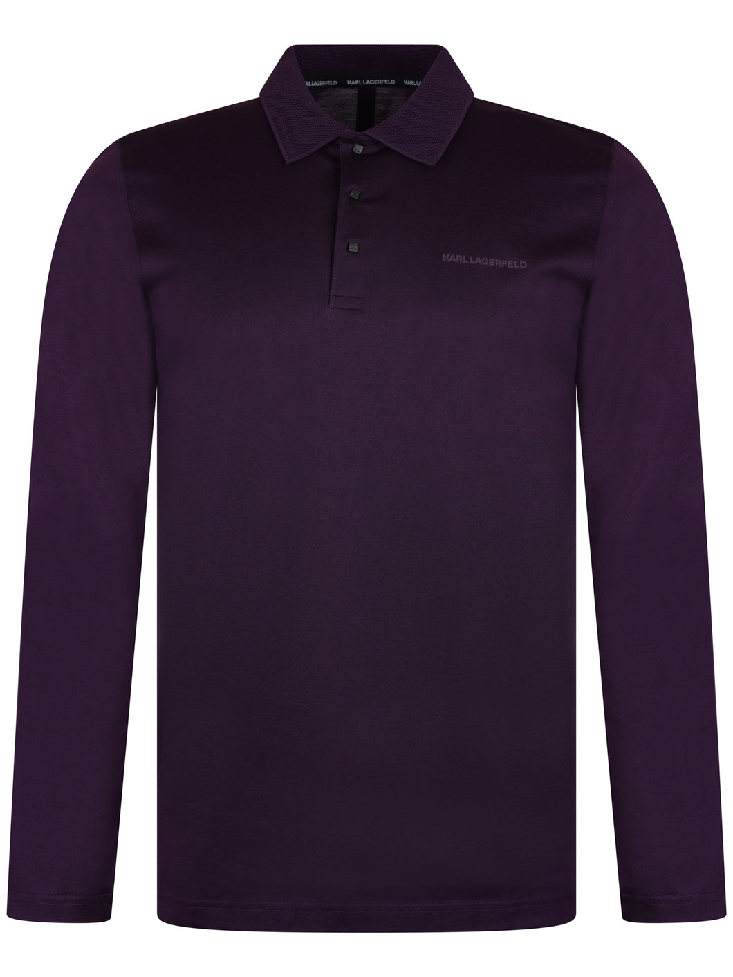 Lagerfeld Mercerised Polo Shirt Purple