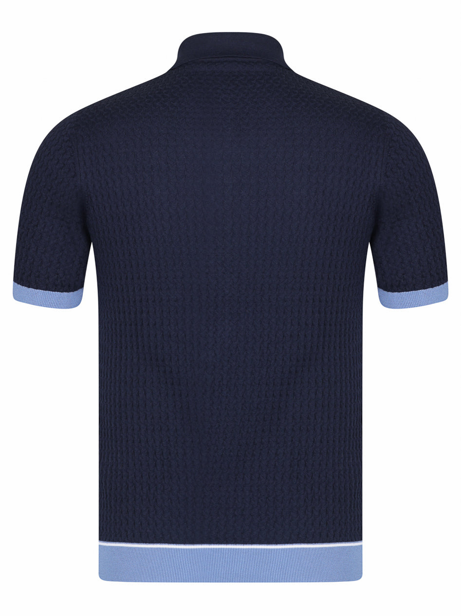 Load image into Gallery viewer, Pal Zileri Texture Polo Navy
