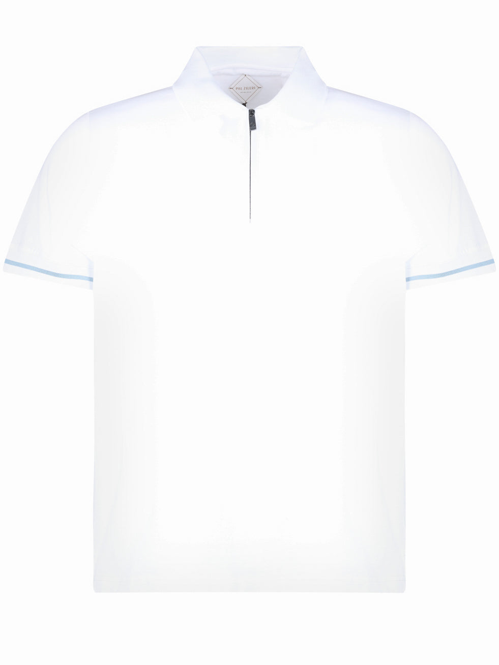 Load image into Gallery viewer, Pal Zileri Mercerised Zip Polo White
