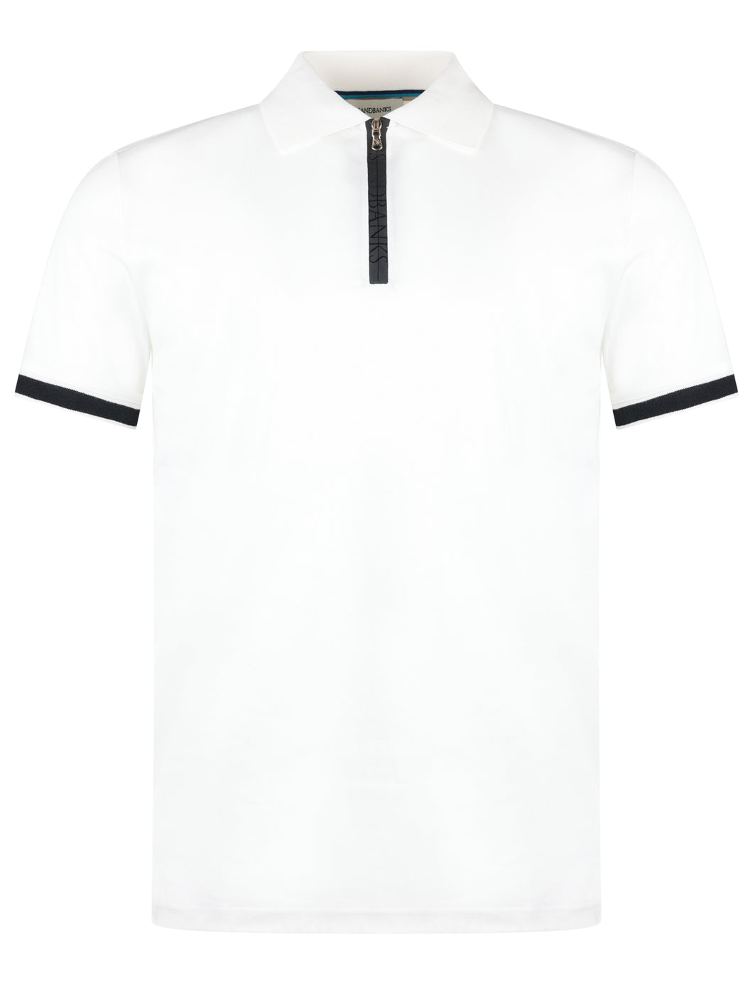 Sandbanks Silicone Zip Polo Shirt White