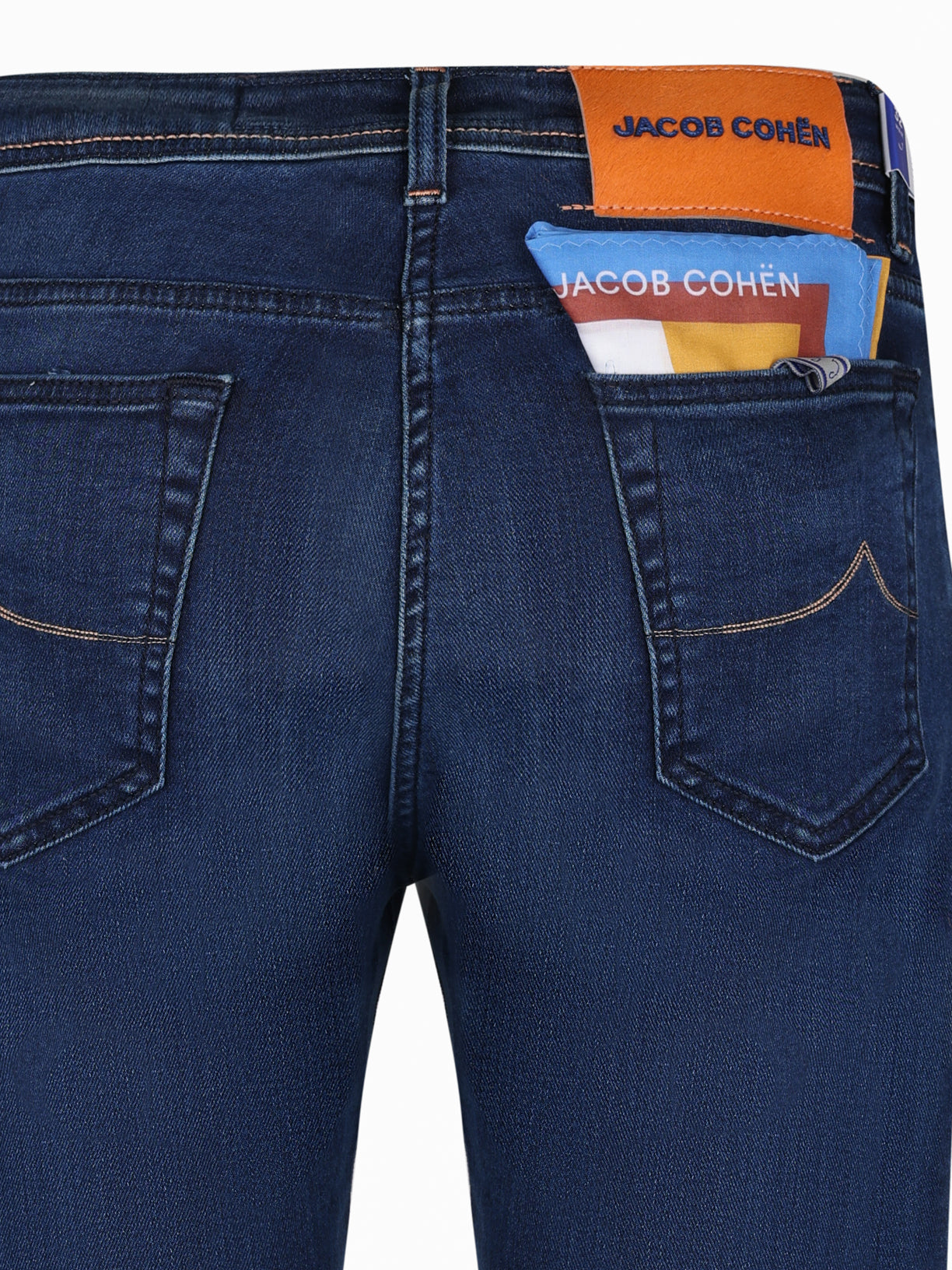 Load image into Gallery viewer, Jacob Cohen Bard Blue Jean Orange Badge
