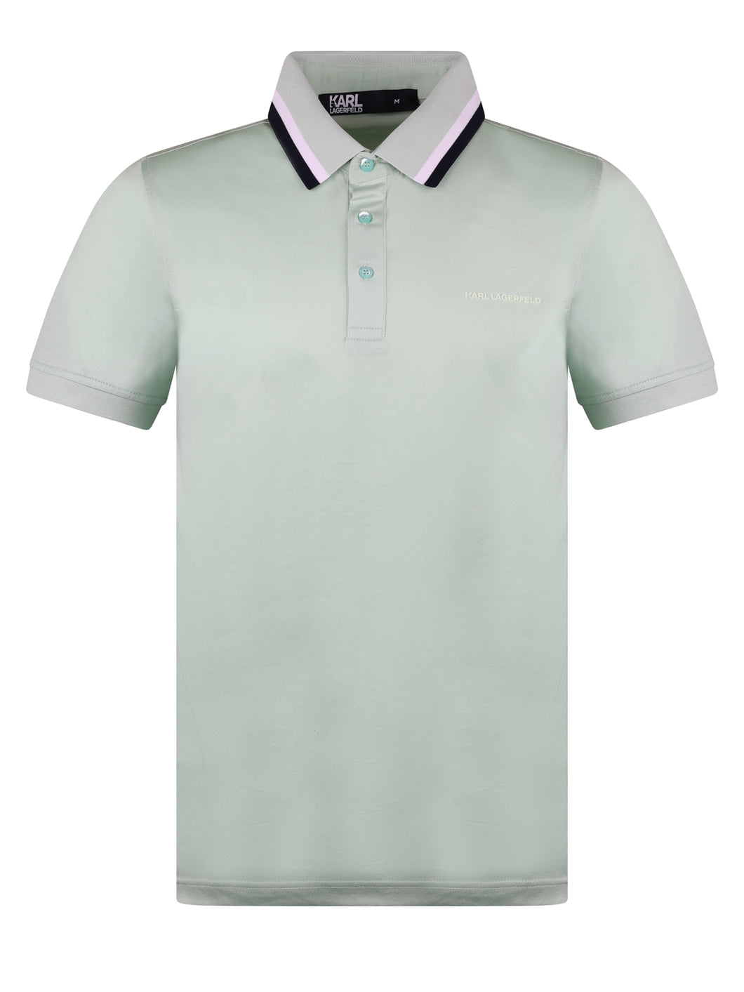 Lagerfeld Tipped Polo Shirt Mint