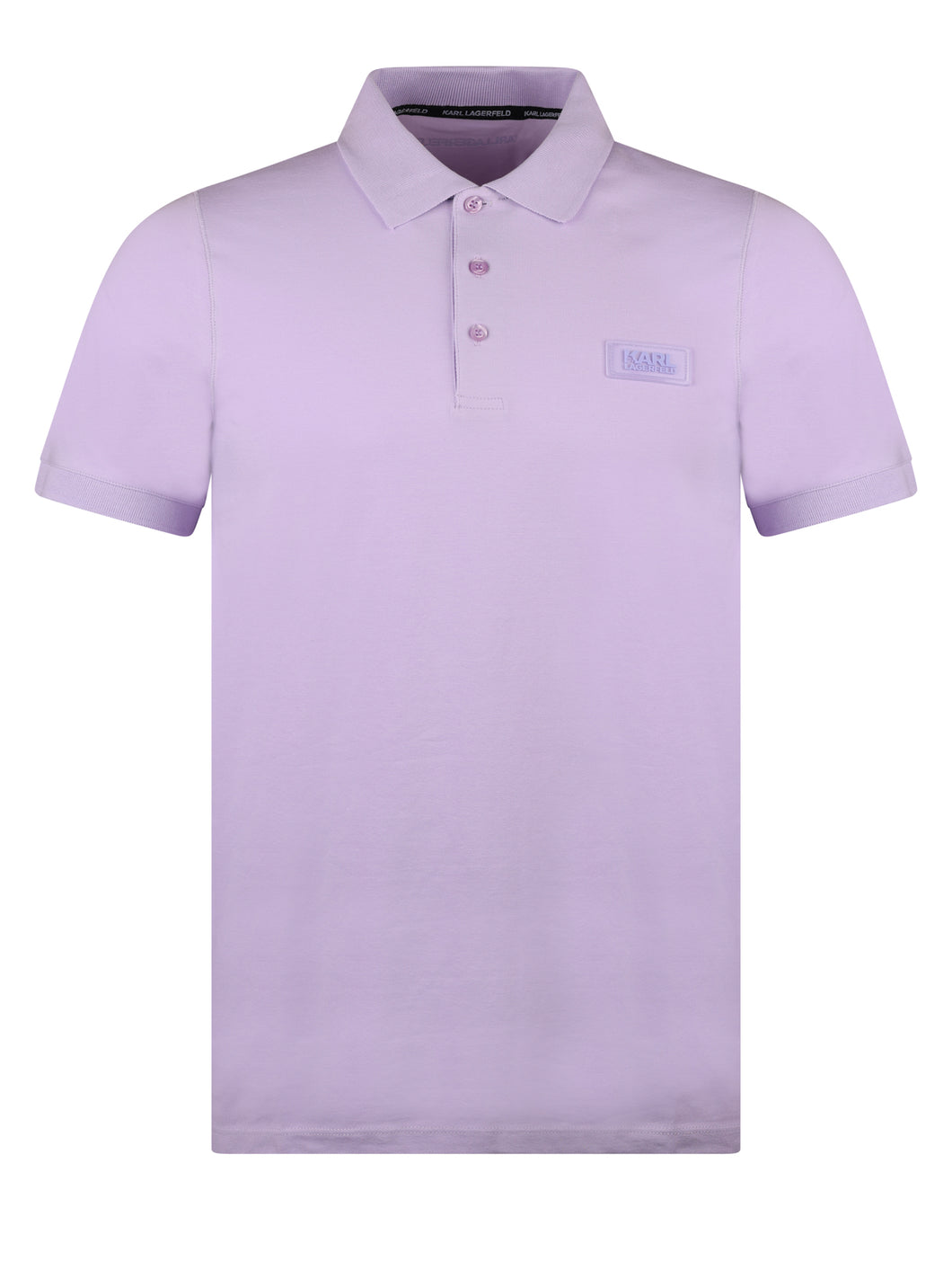 Lagerfeld Jersey Polo Shirt Lilac