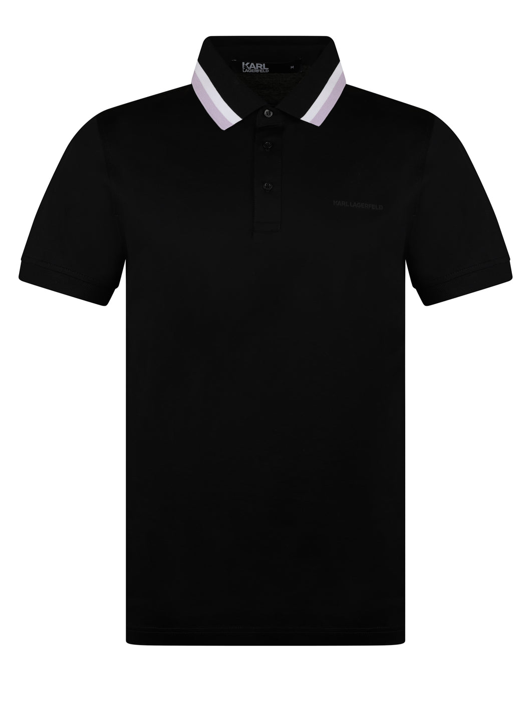 Lagerfeld Tipped Polo Shirt Black
