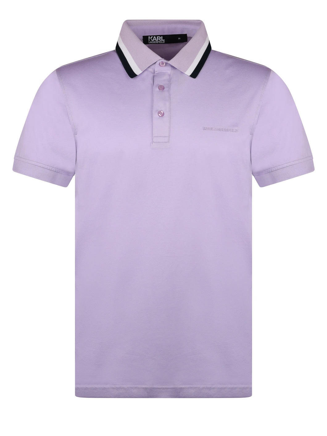 Lagerfeld Tipped Polo Shirt Lilac
