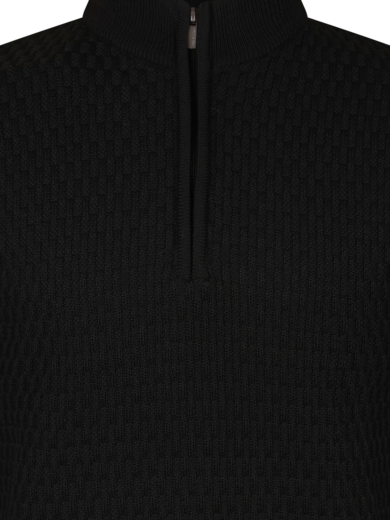 Load image into Gallery viewer, Remus 1/4 Zip Waffle Knit Black
