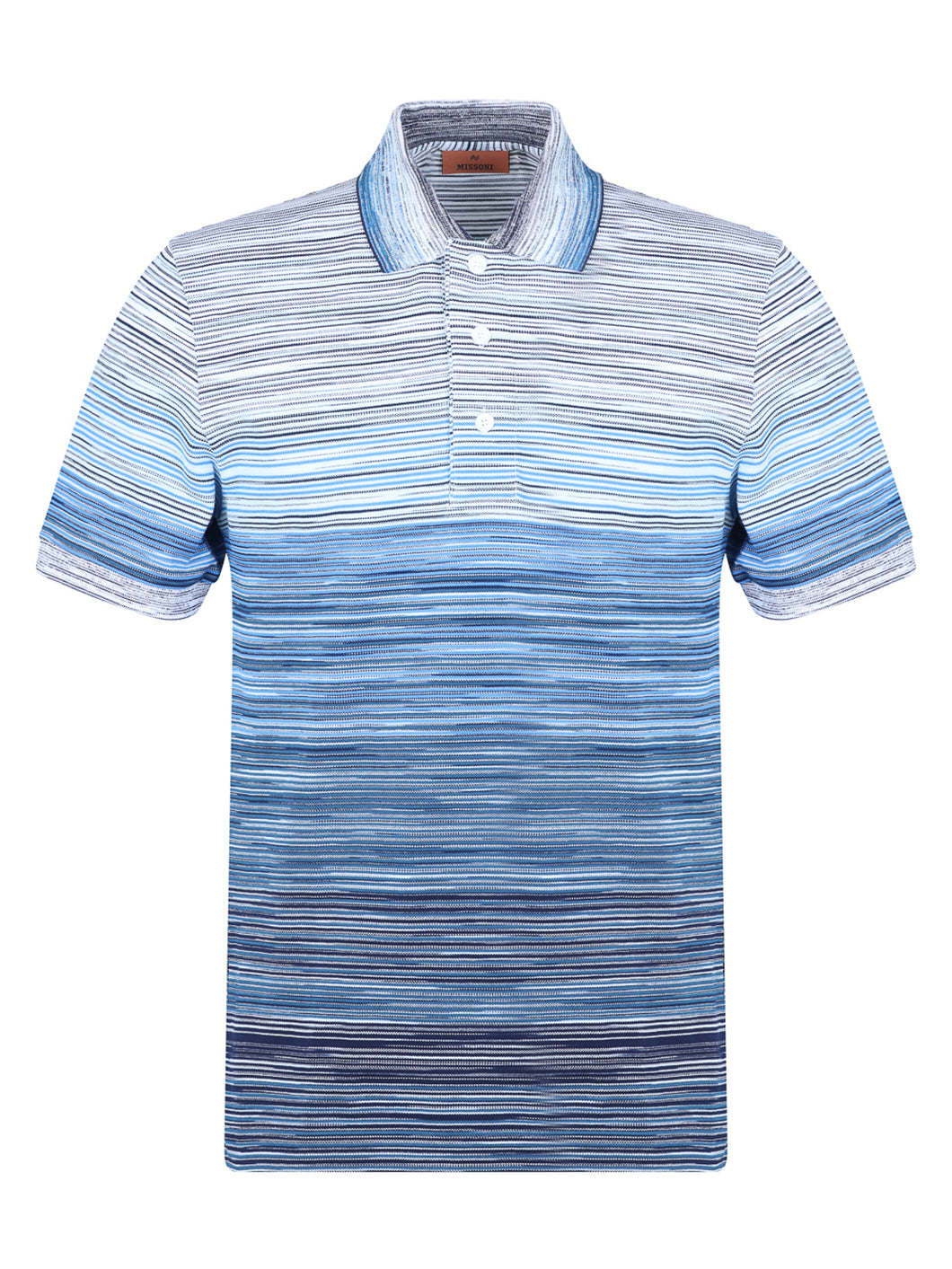 Missoni Classic Stripe Polo Shirt Blue