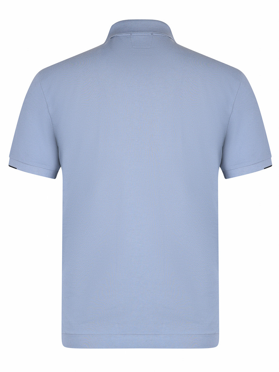 CP Company Logo Patch Polo Grey