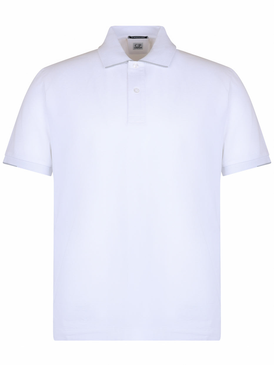 Load image into Gallery viewer, CP Company Logo Patch Polo White
