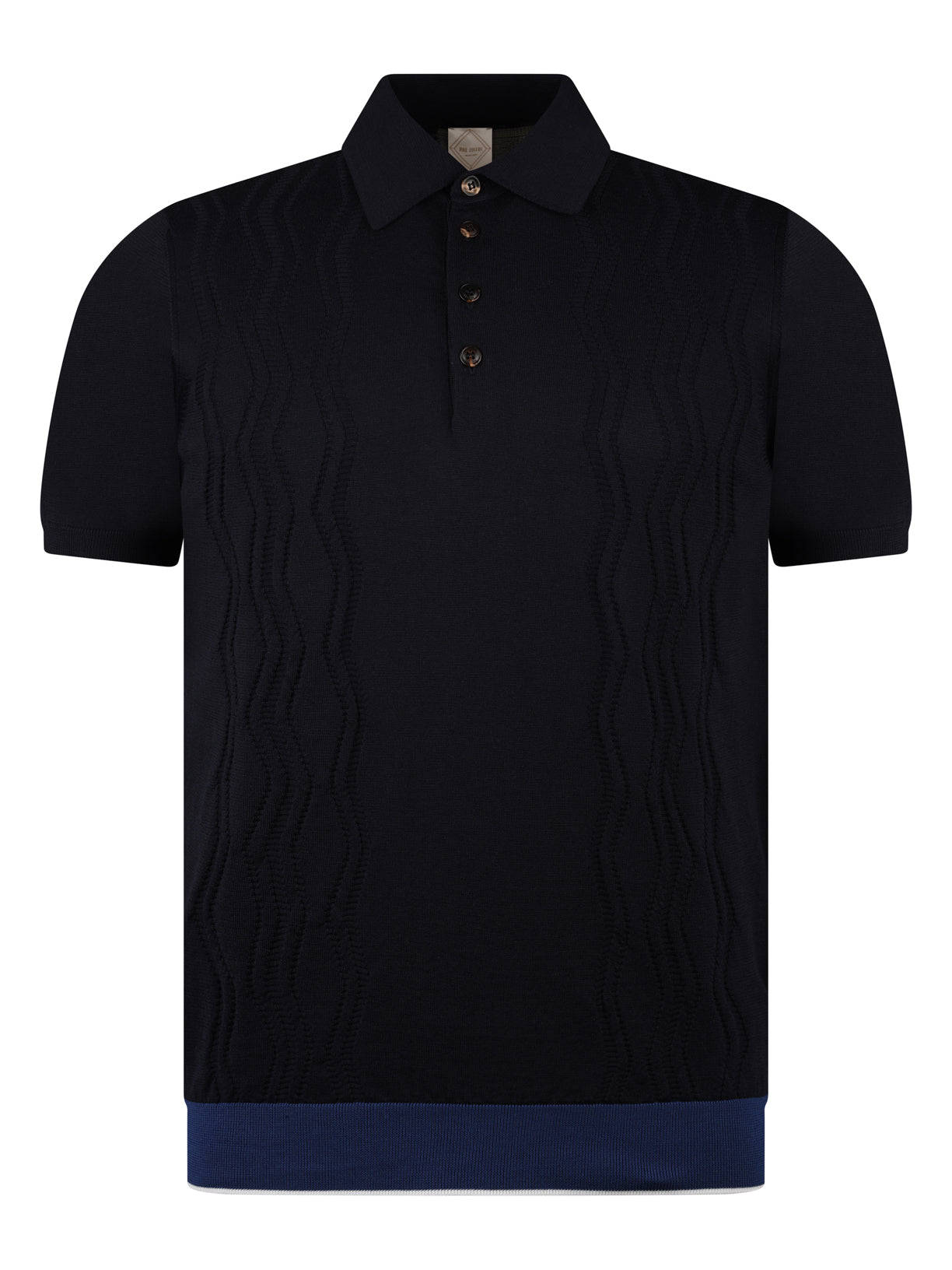 Load image into Gallery viewer, Pal Zileri Fine Knit Polo Navy
