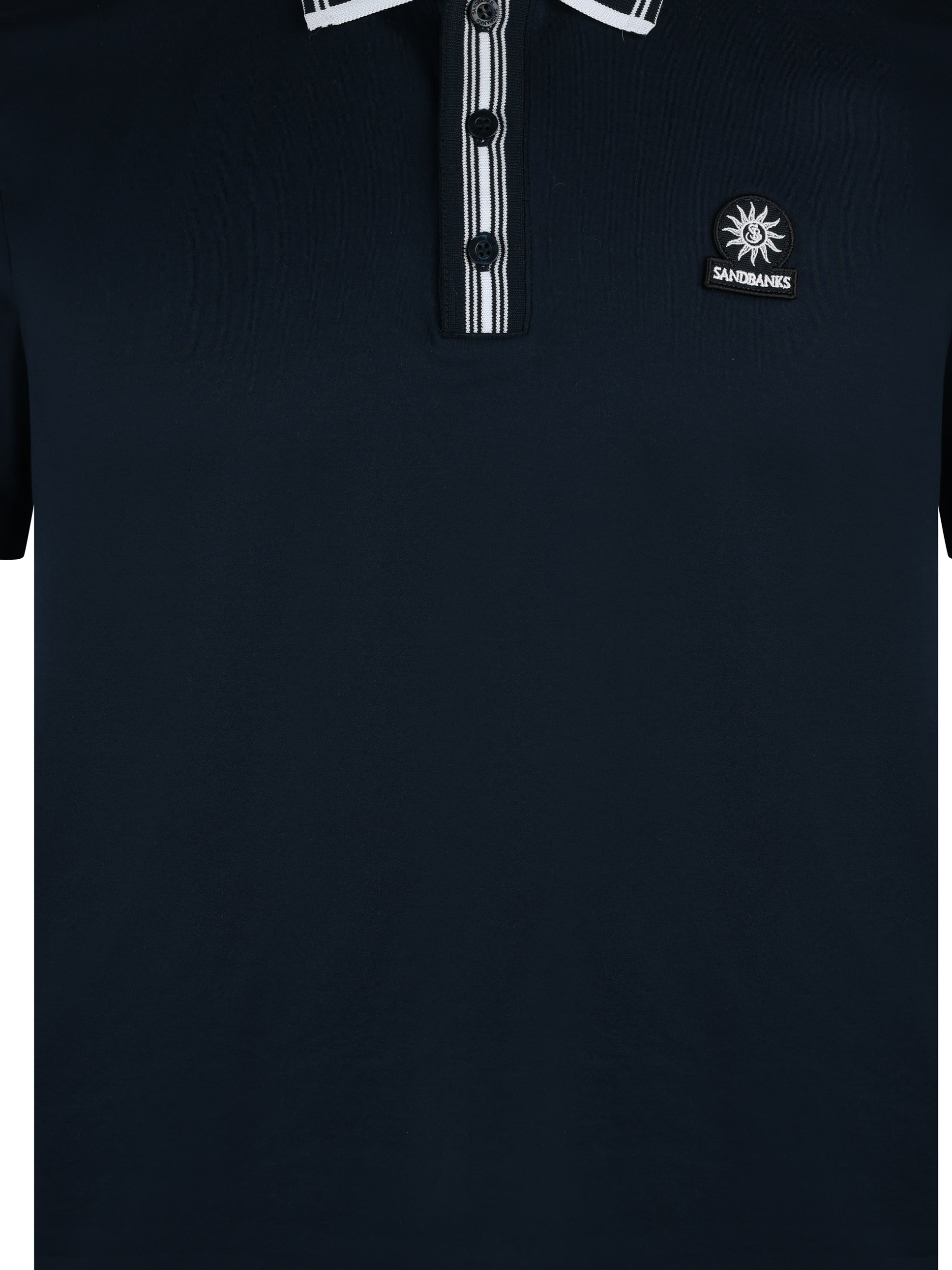 Sandbanks Contrast Polo Shirt Navy