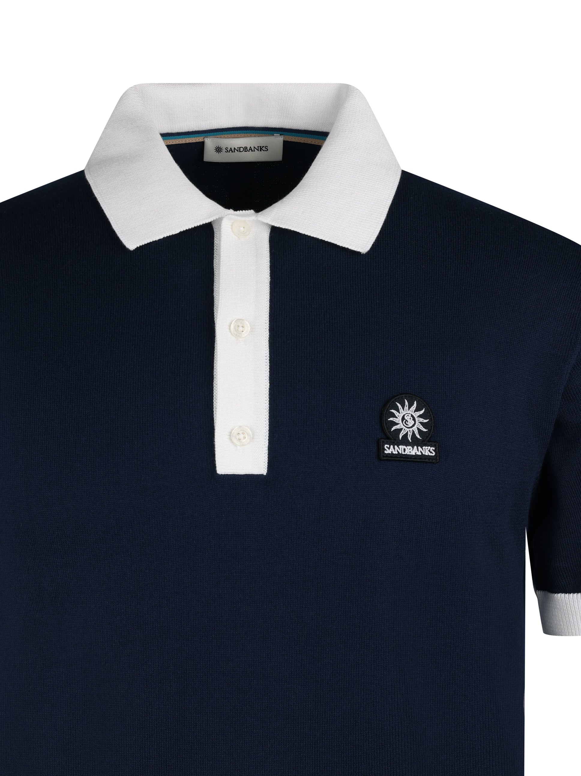 Sandbanks Polo Knit Navy