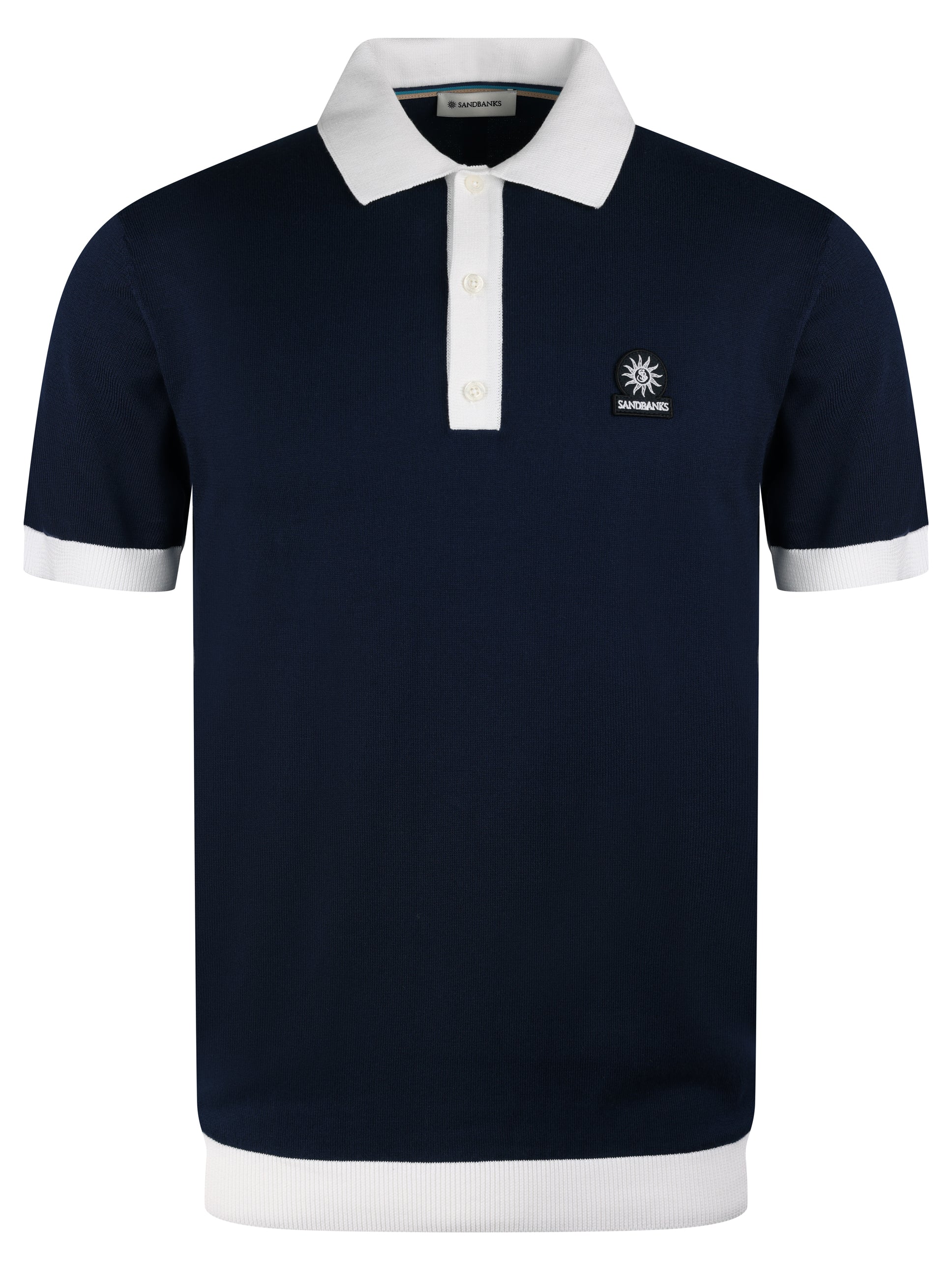 Sandbanks Polo Knit Navy