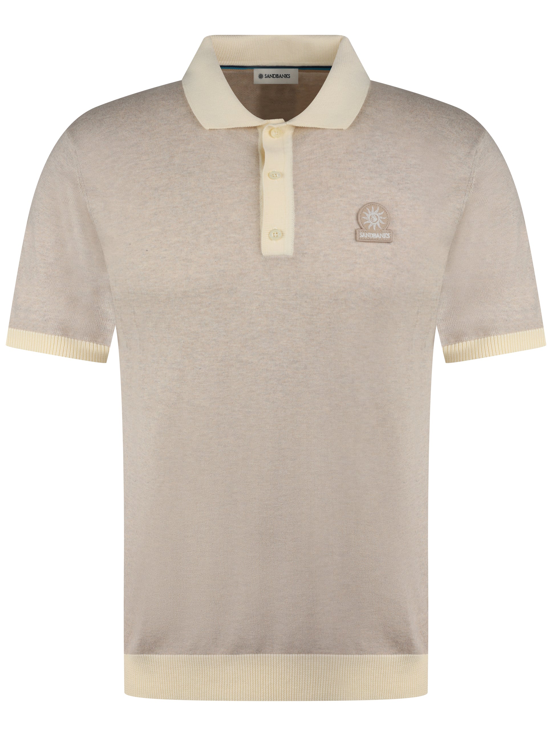 Sandbanks Polo Knit Stone