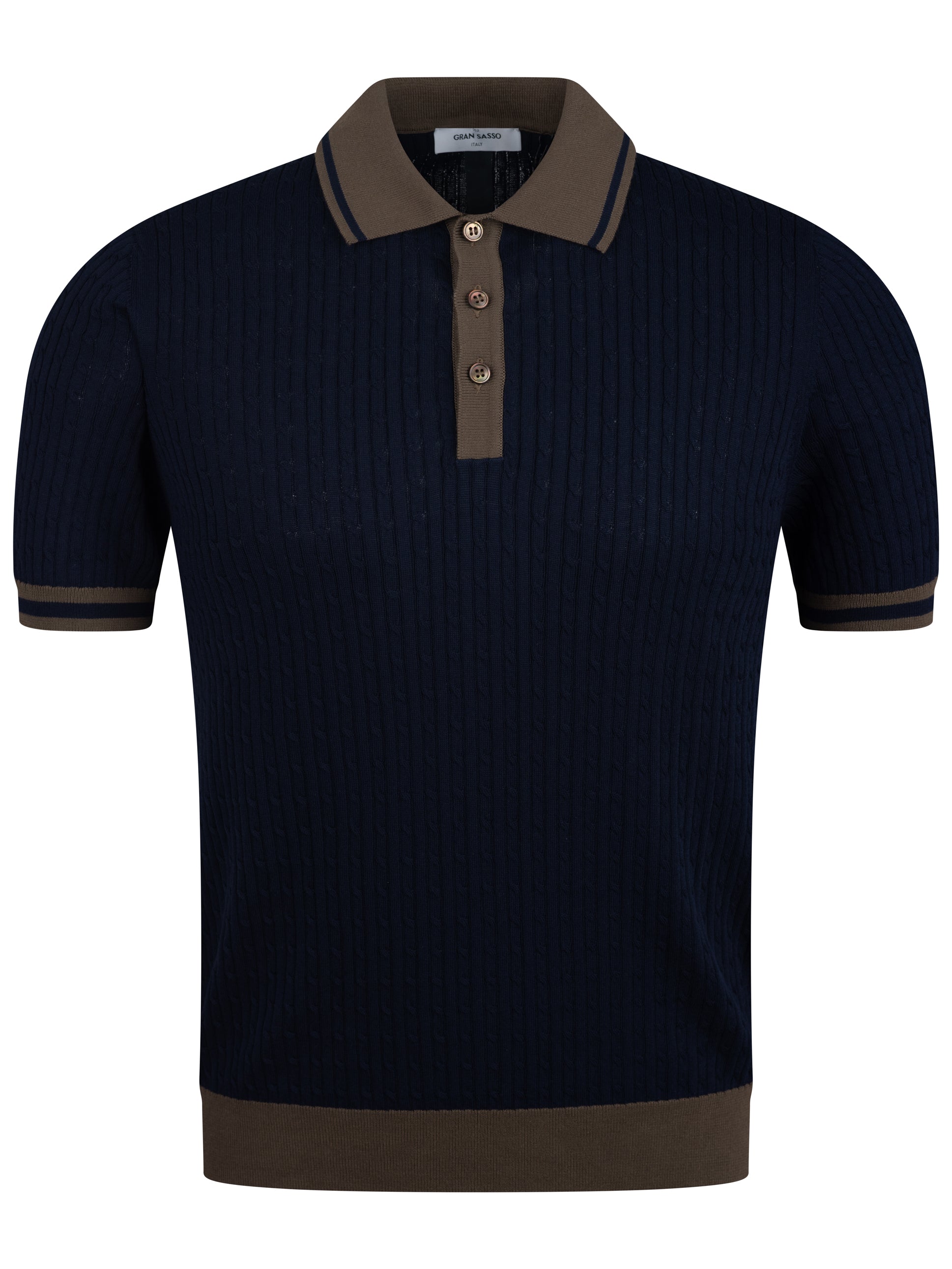 Load image into Gallery viewer, Gran Sasso Cable Knit Navy
