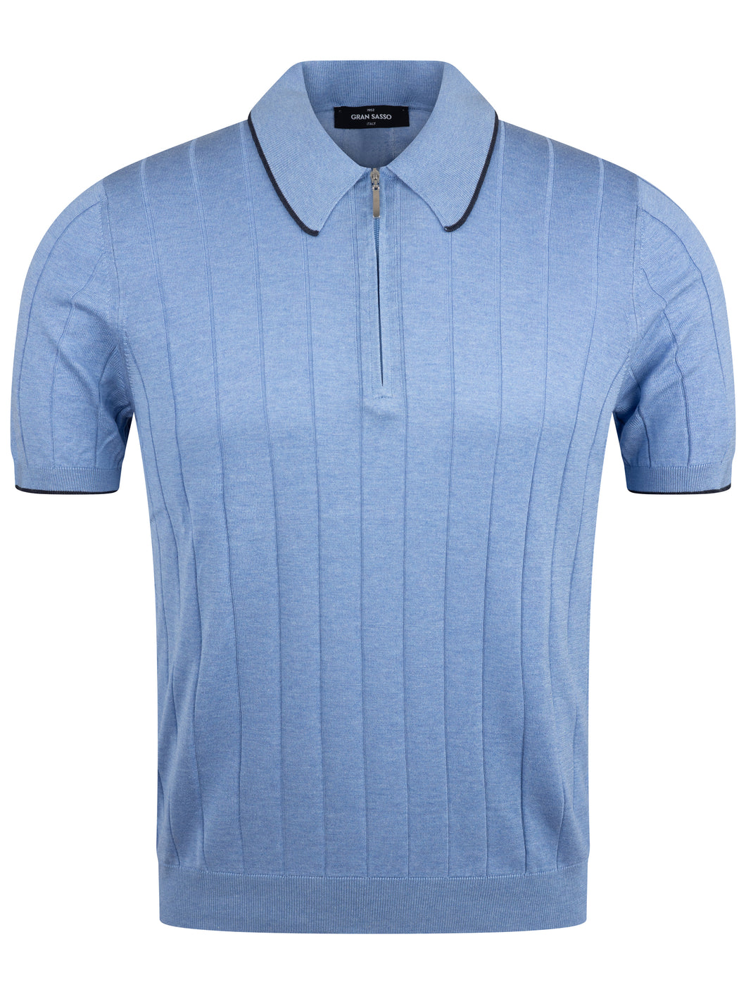 Gran Sasso Zip Silk Trim Sky