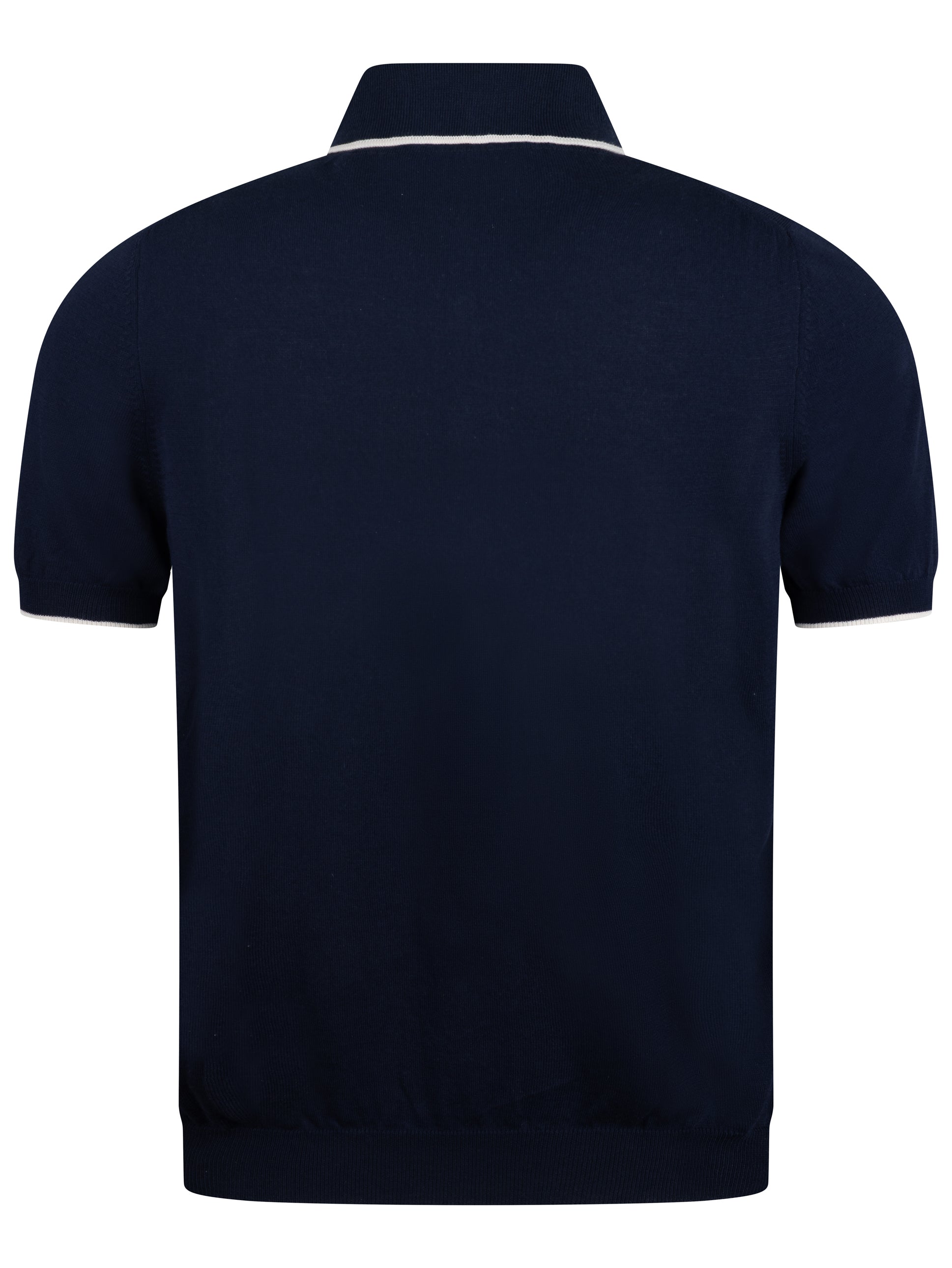 Load image into Gallery viewer, Gran Sasso Tipped Collar Navy

