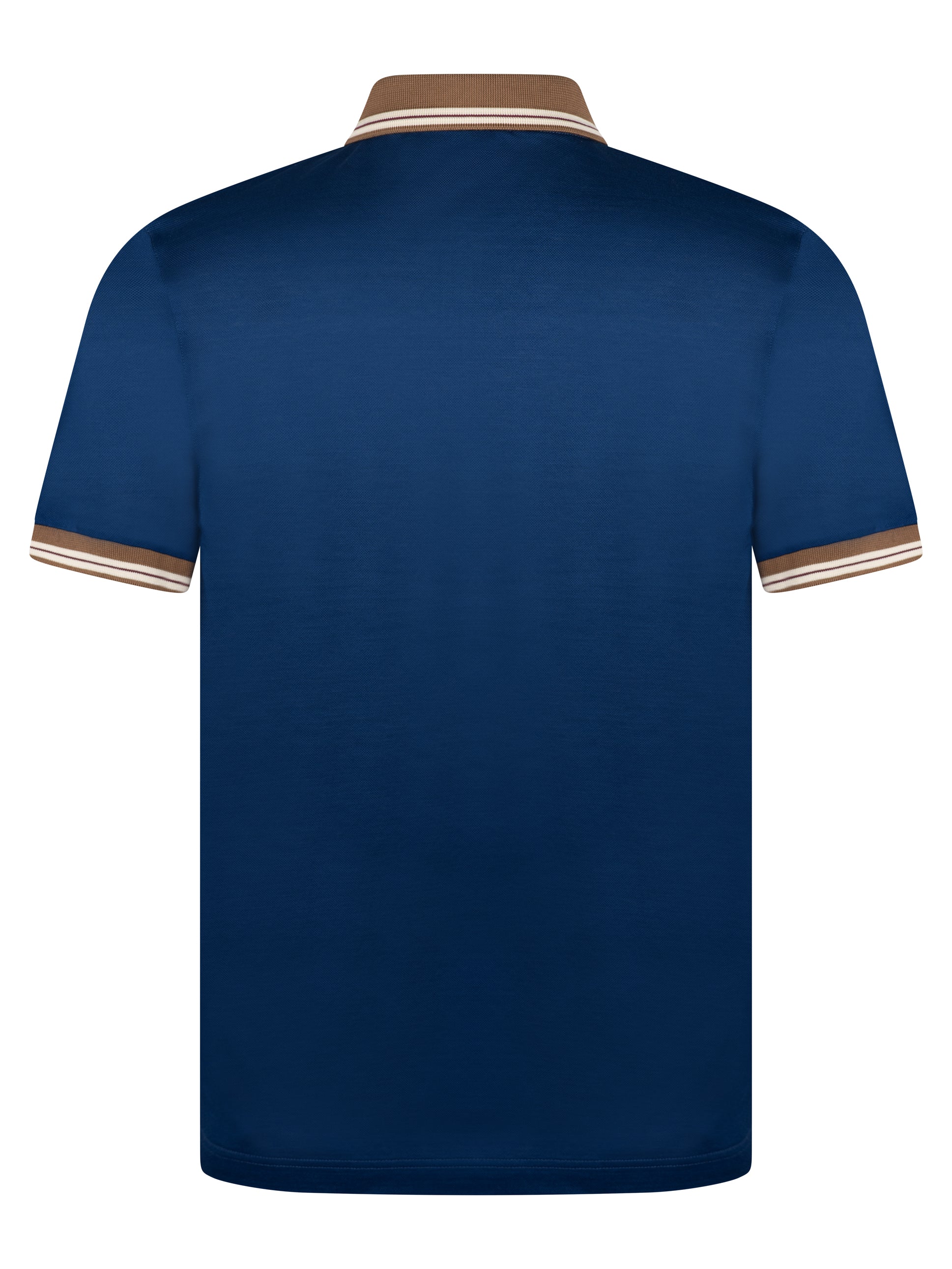 Load image into Gallery viewer, Gran Sasso Contrast Piquet Zip Blue
