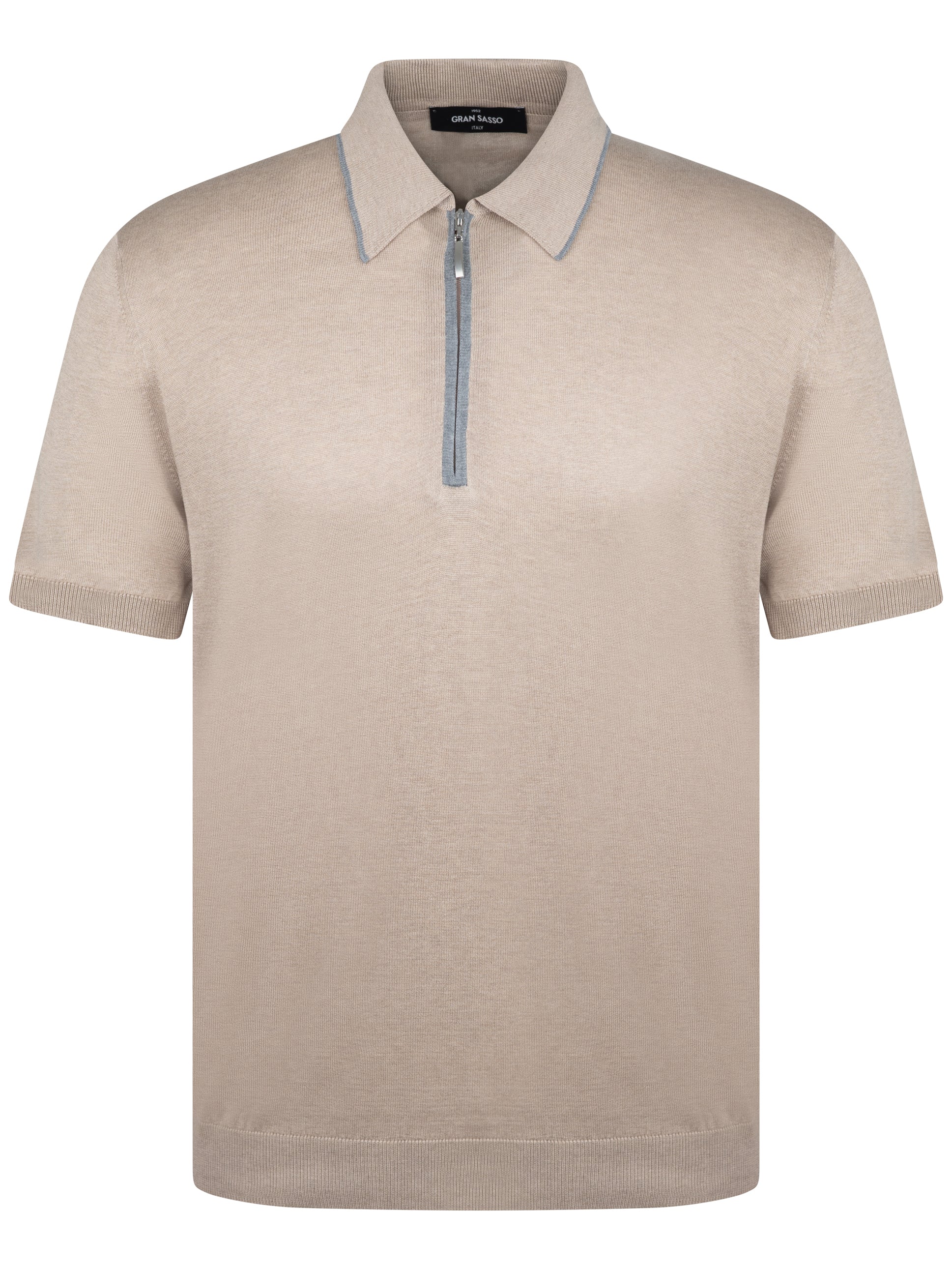 Load image into Gallery viewer, Gran Sasso Zip Silk Contrast Beige
