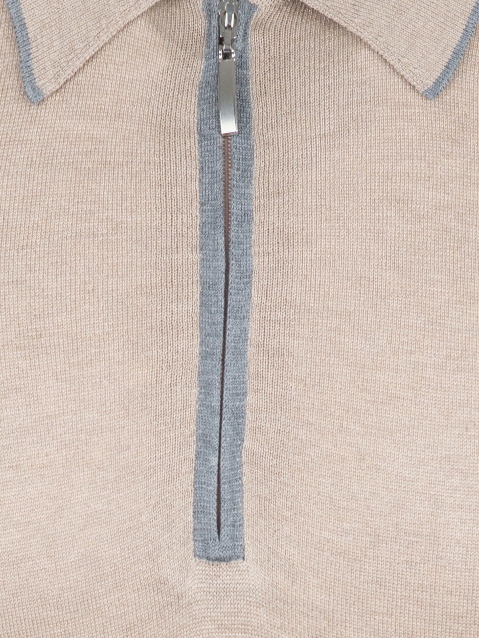 Load image into Gallery viewer, Gran Sasso Zip Silk Contrast Beige
