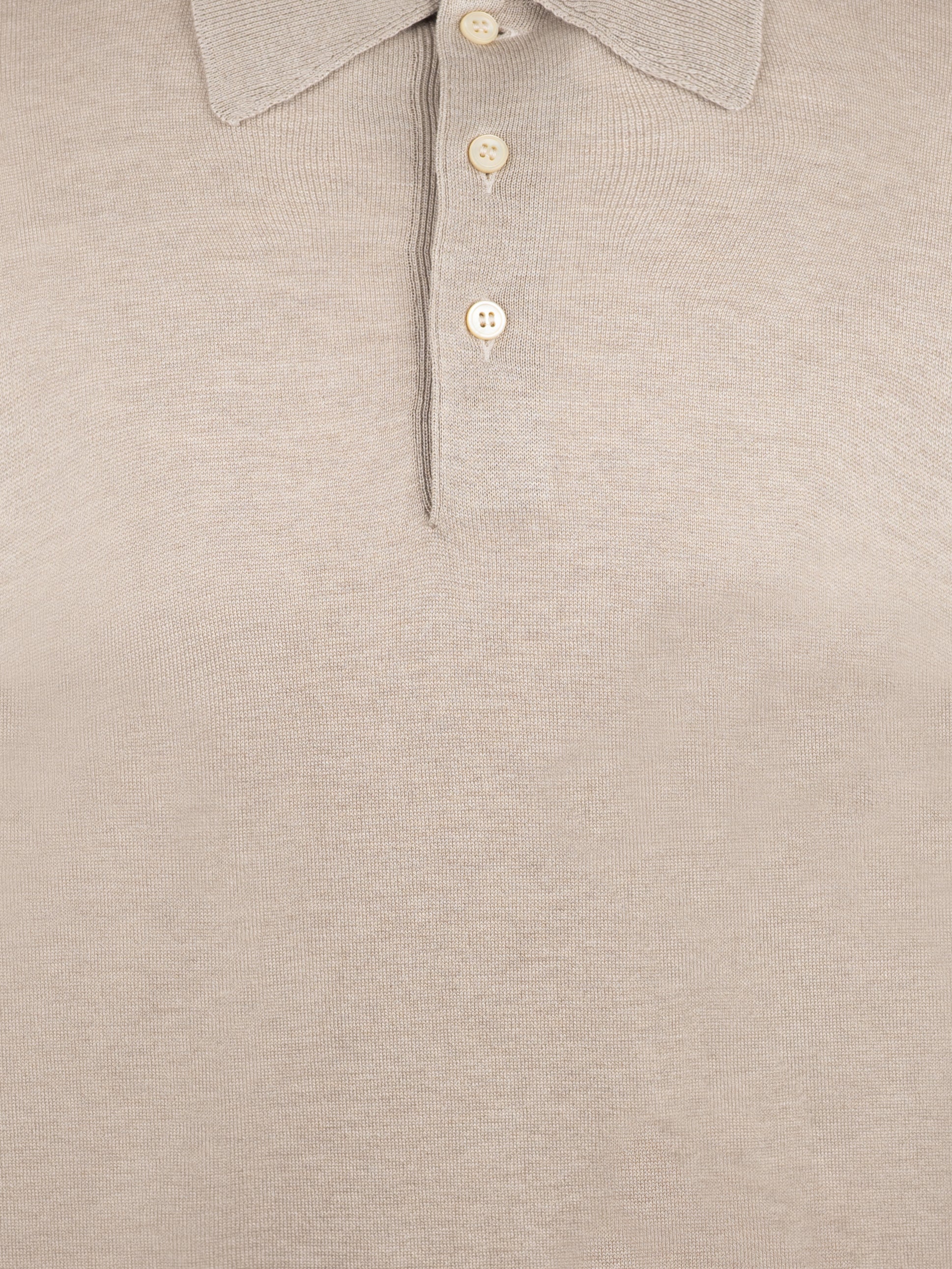 Load image into Gallery viewer, Gran Sasso Silk Knit Polo Beige
