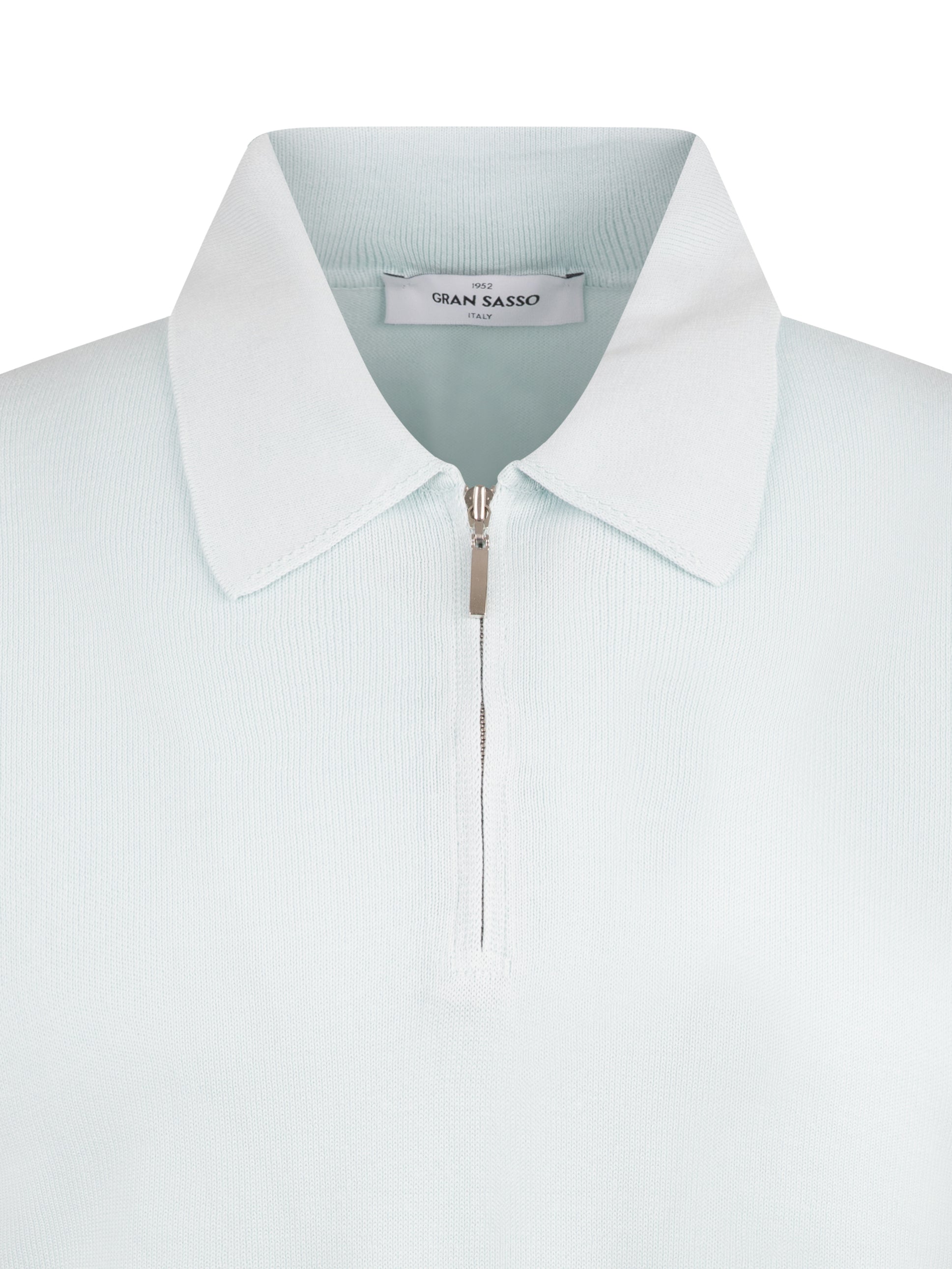 Load image into Gallery viewer, Gran Sasso Egyptian Cotton Zip Mint
