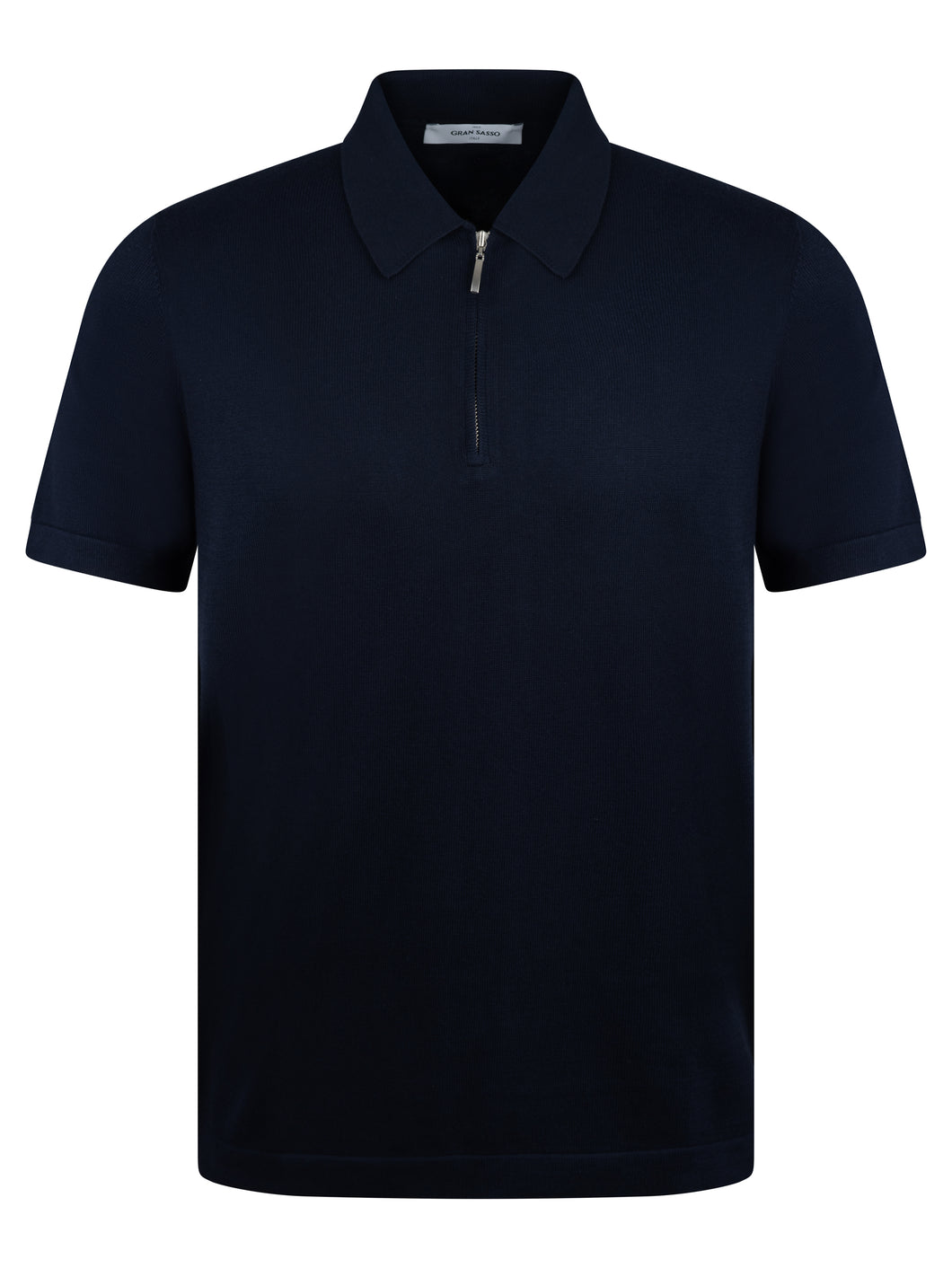 Gran Sasso Egyptian Cotton Zip Navy