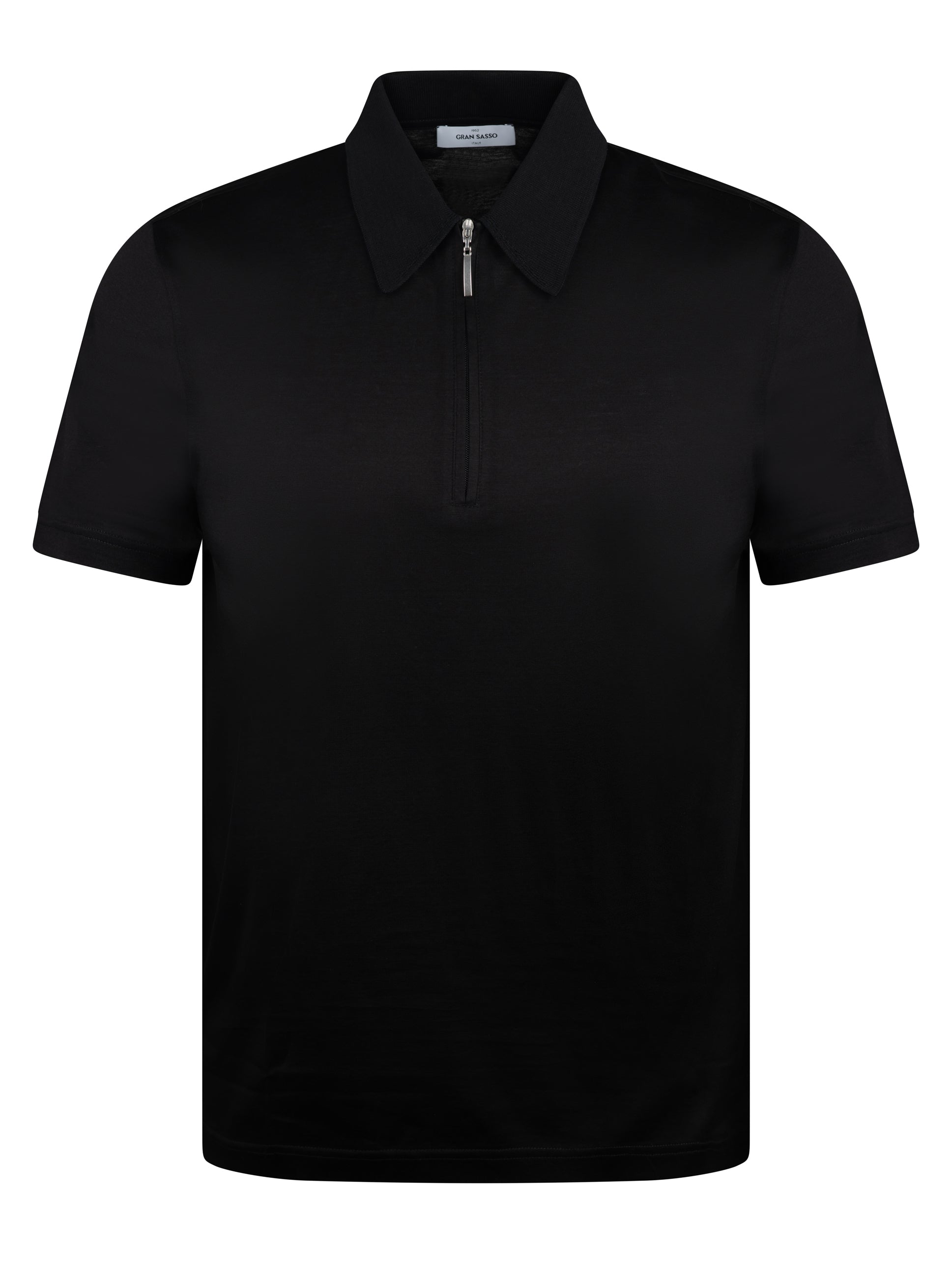 Load image into Gallery viewer, Gran Sasso Mercerised Zip Black
