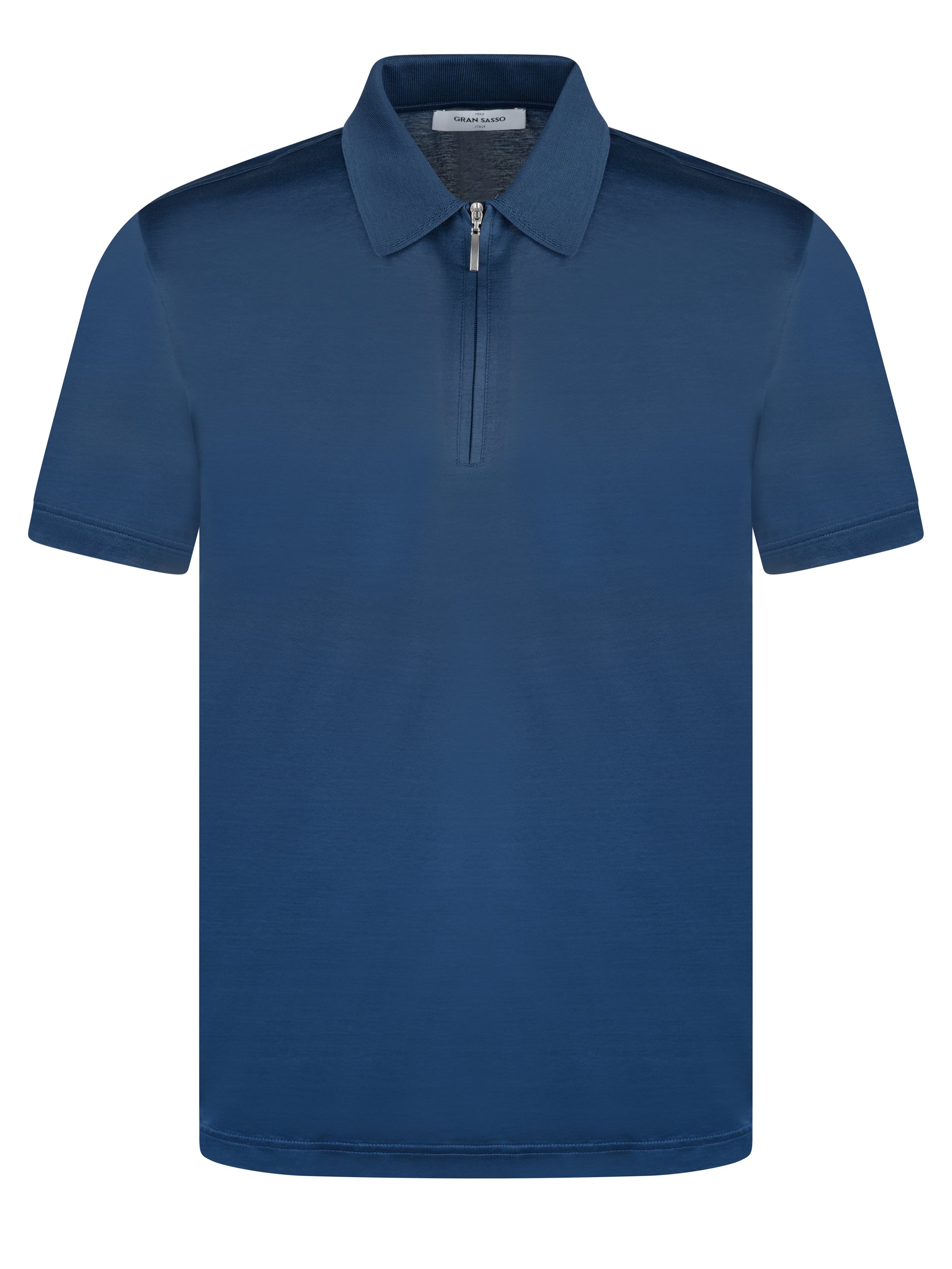 Load image into Gallery viewer, Gran Sasso Mercerised Zip Navy
