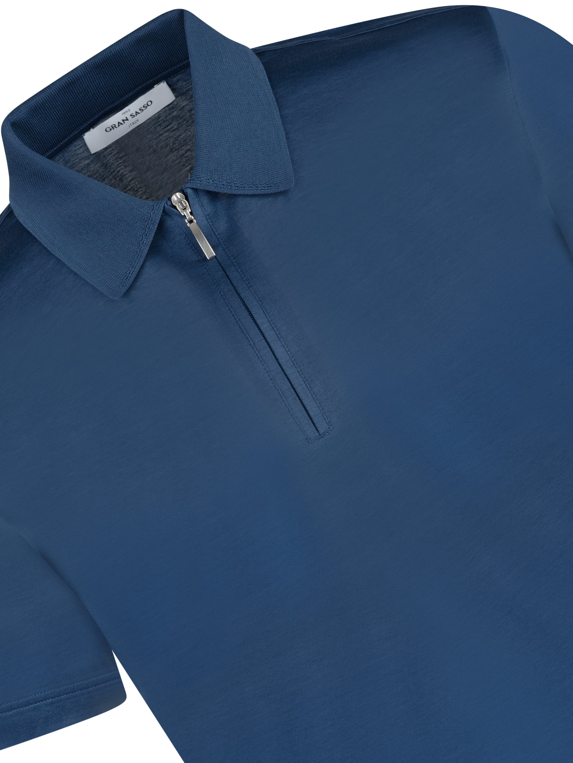 Load image into Gallery viewer, Gran Sasso Mercerised Zip Navy
