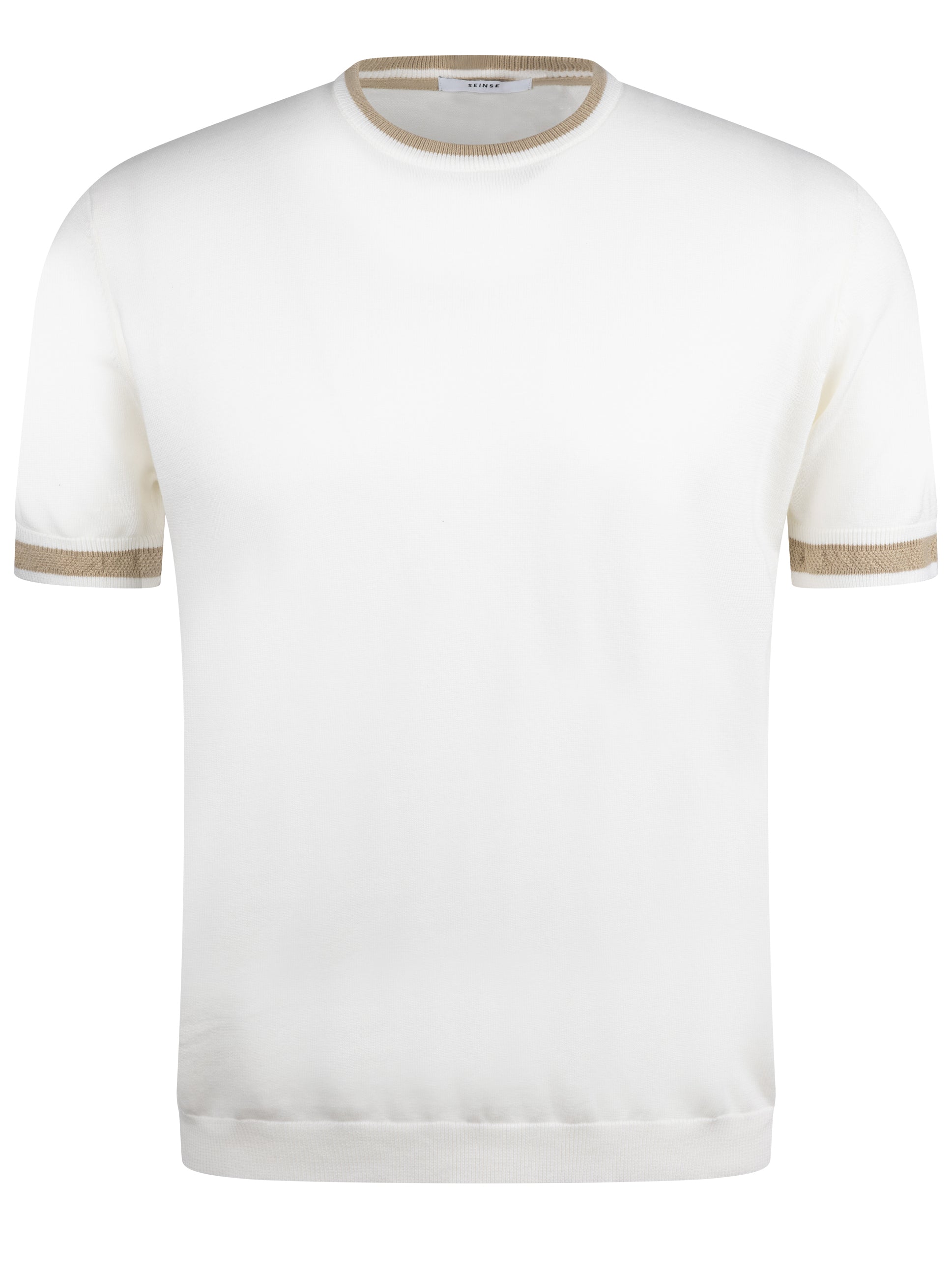 Load image into Gallery viewer, Sseinse Contrast Knit Tee White
