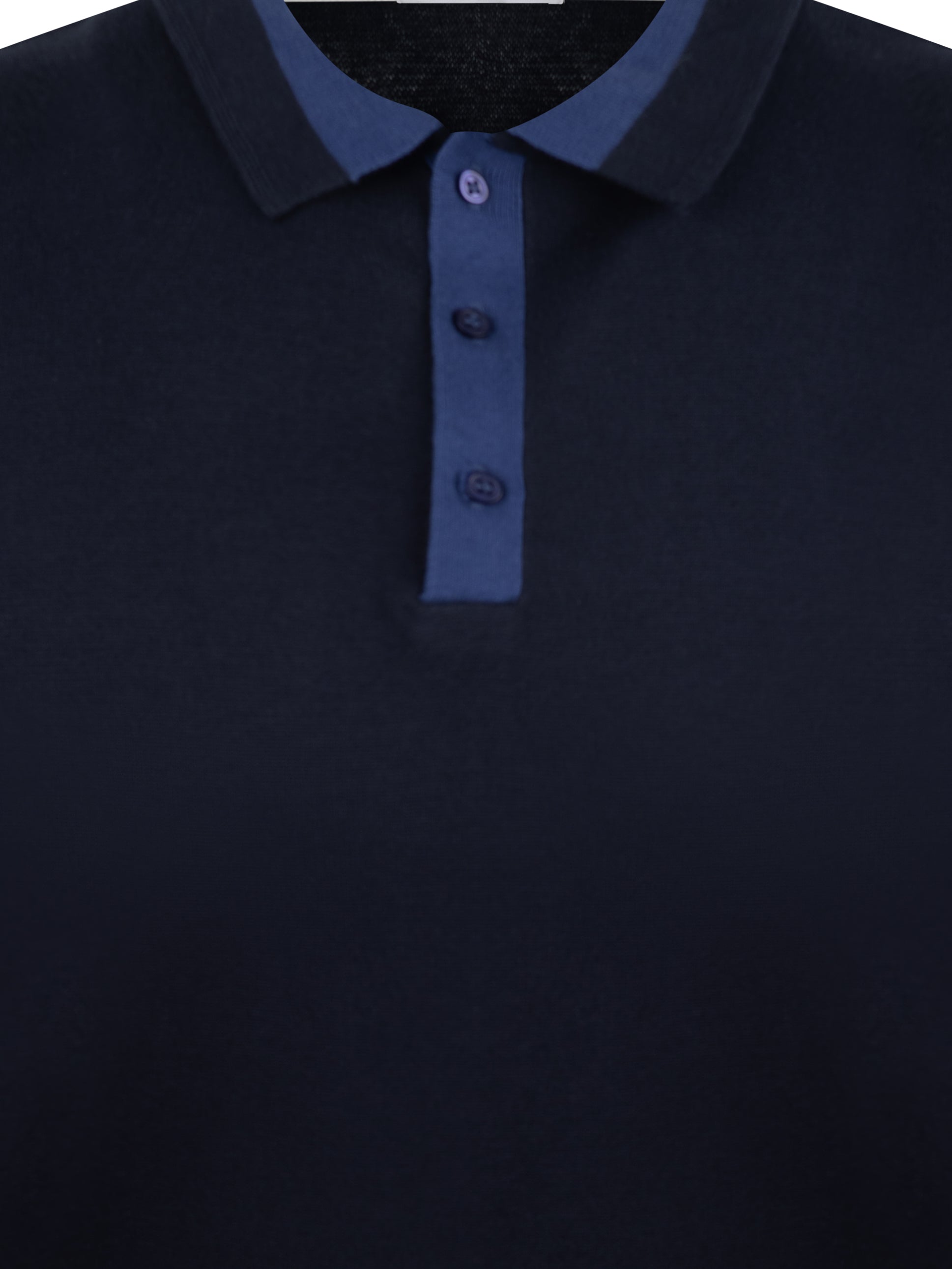 Load image into Gallery viewer, Sseinse Contrast Knit Polo Navy
