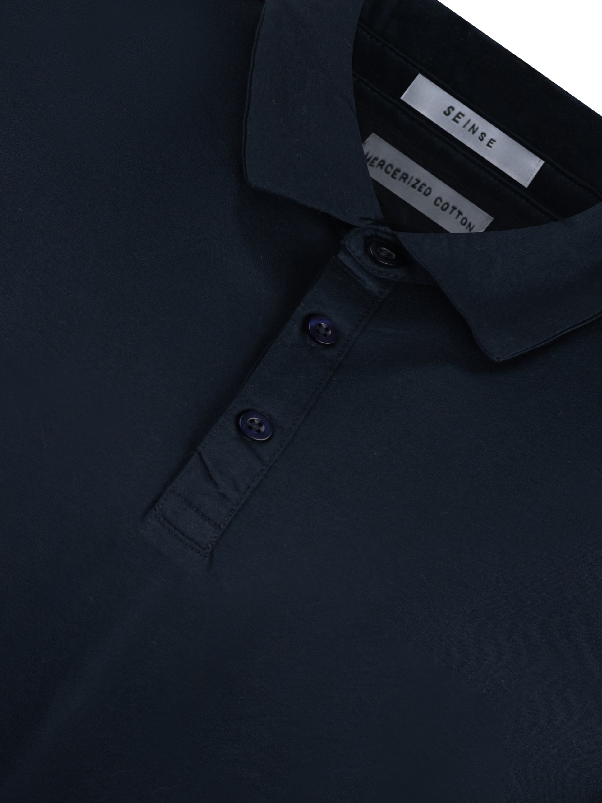 Load image into Gallery viewer, Sseinse Mercerised Polo Navy
