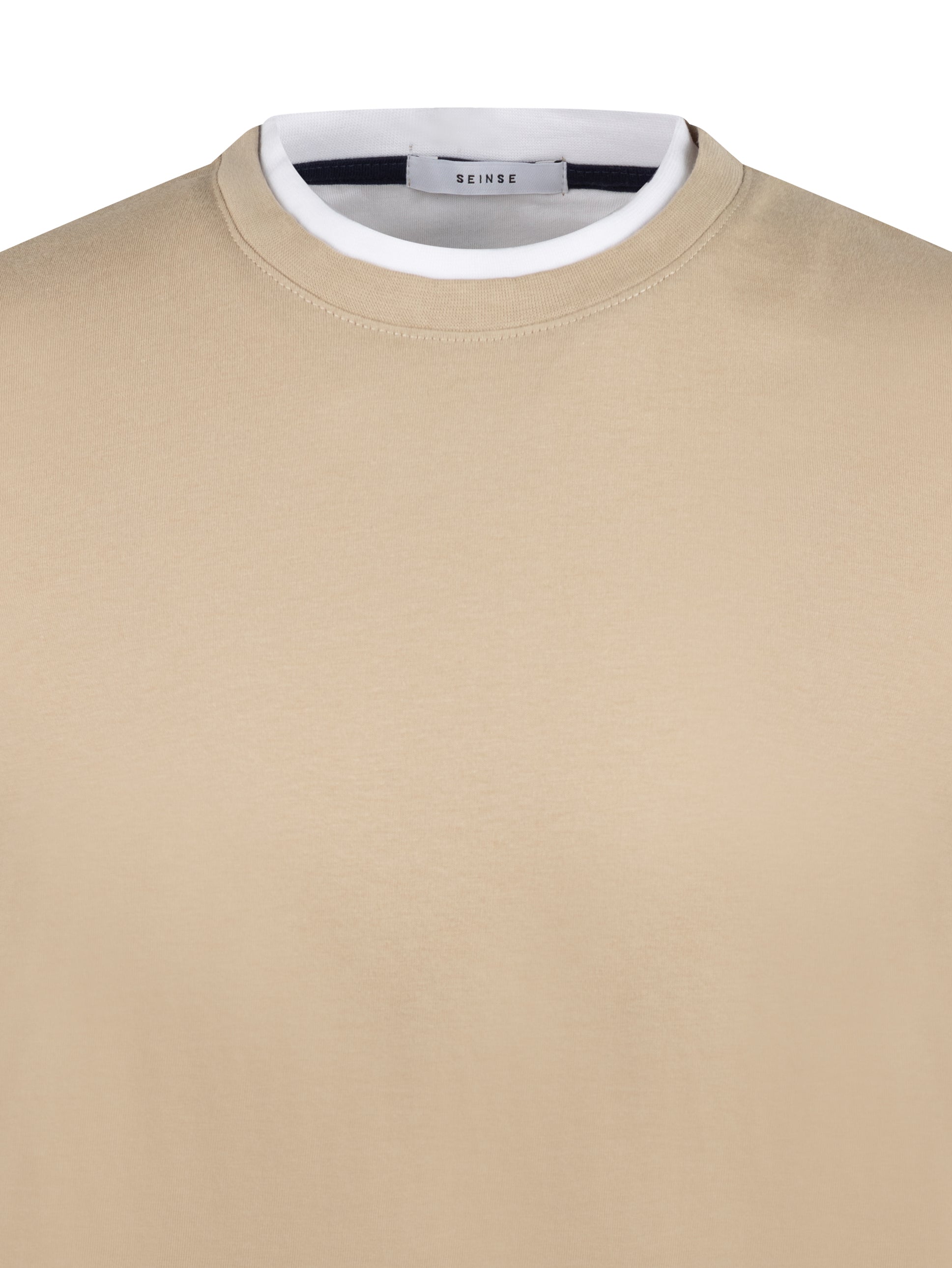 Load image into Gallery viewer, Sseinse Contrast Tee Beige
