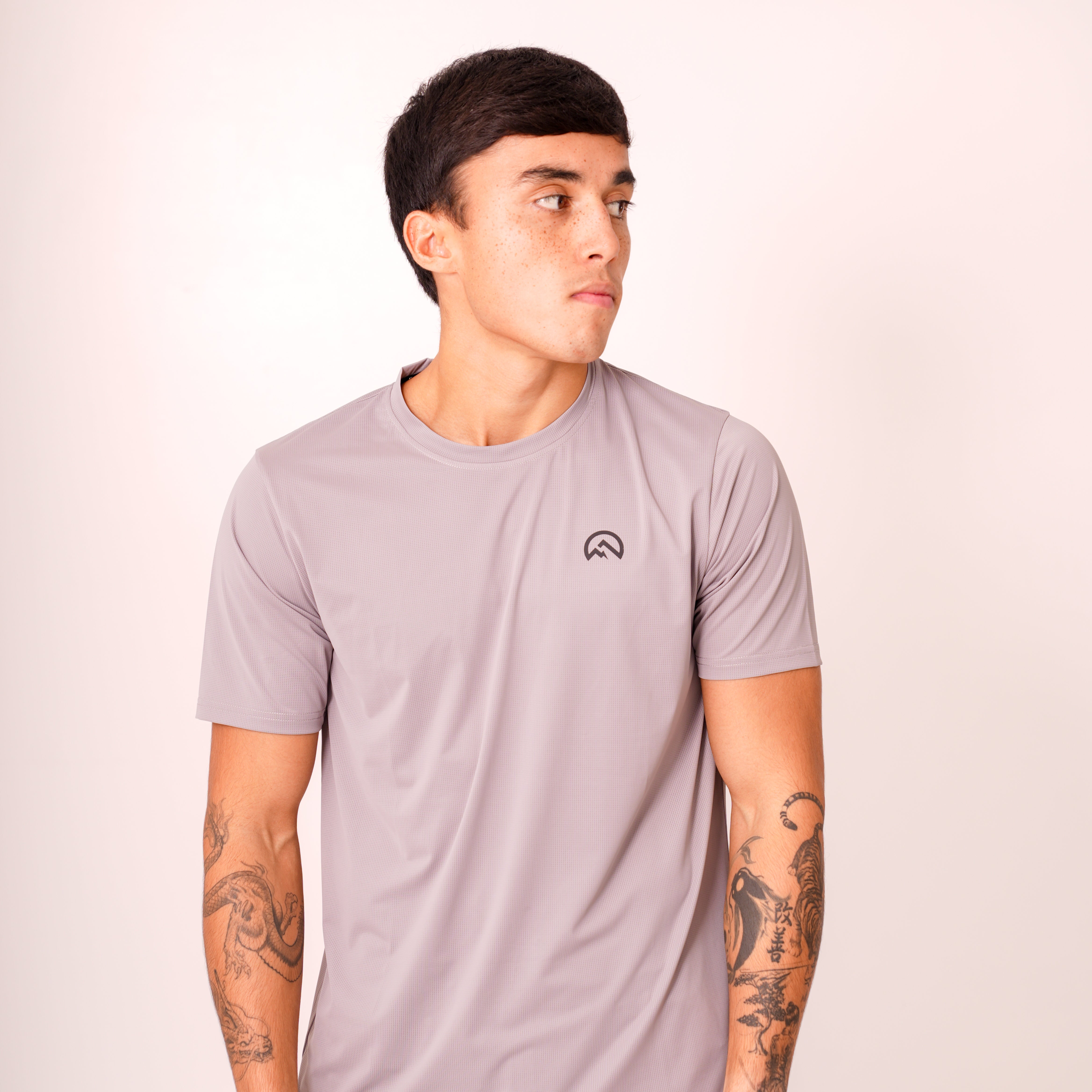 Flux Chest Logo Tee Grey