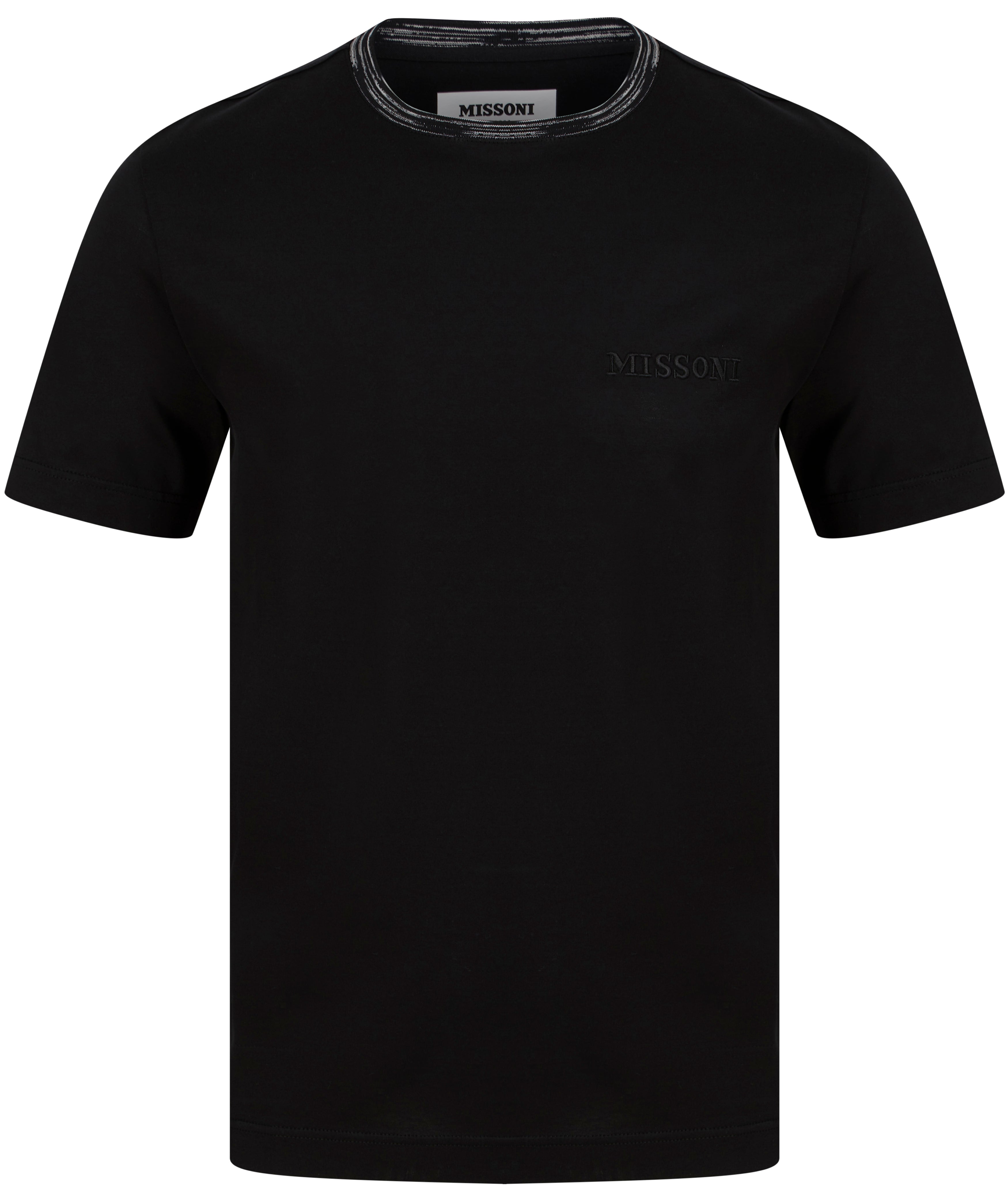Load image into Gallery viewer, Missoni Contrast Collar T Shirt Black
