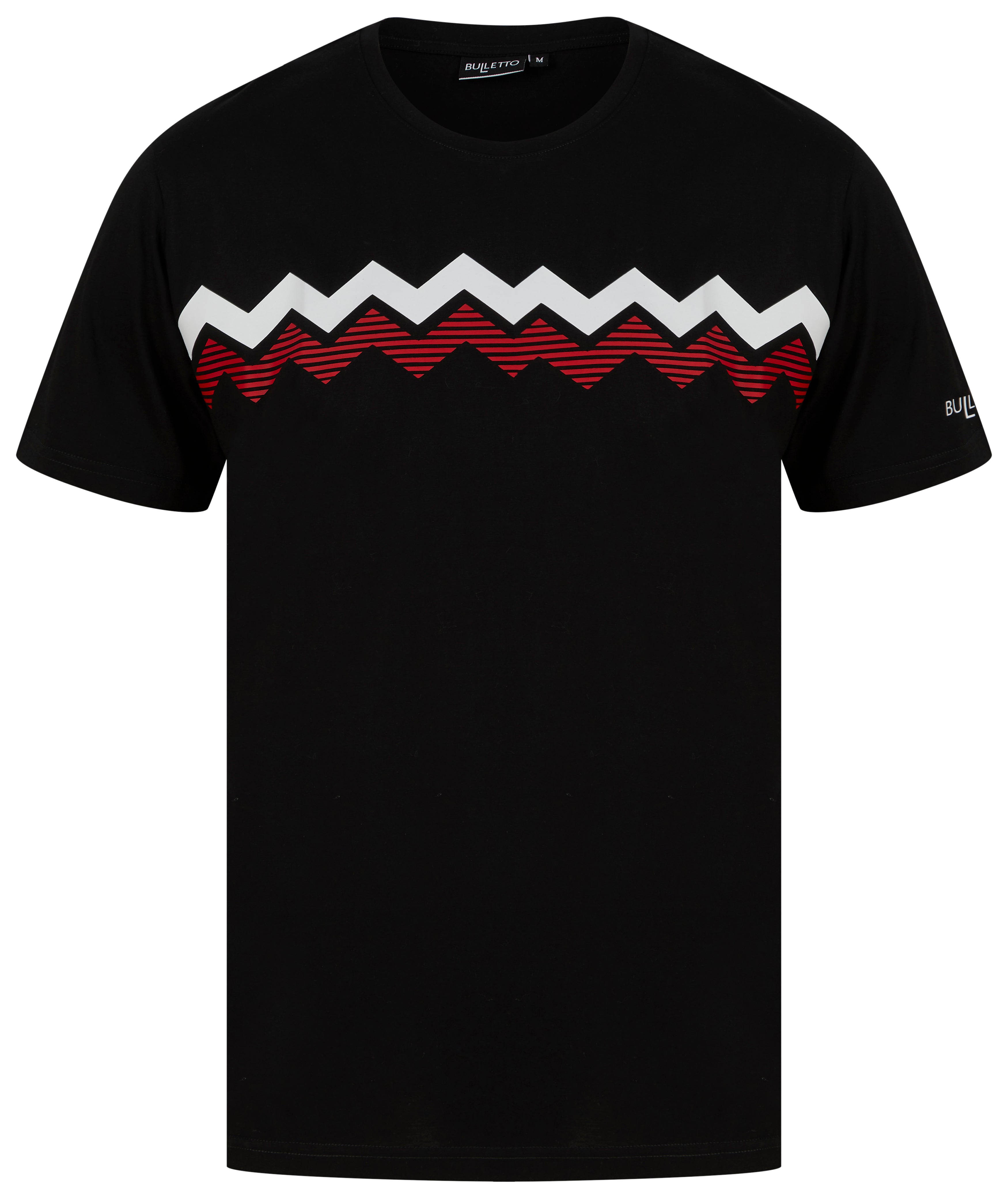 Load image into Gallery viewer, Bulletto Zig Zag T Shirt Black
