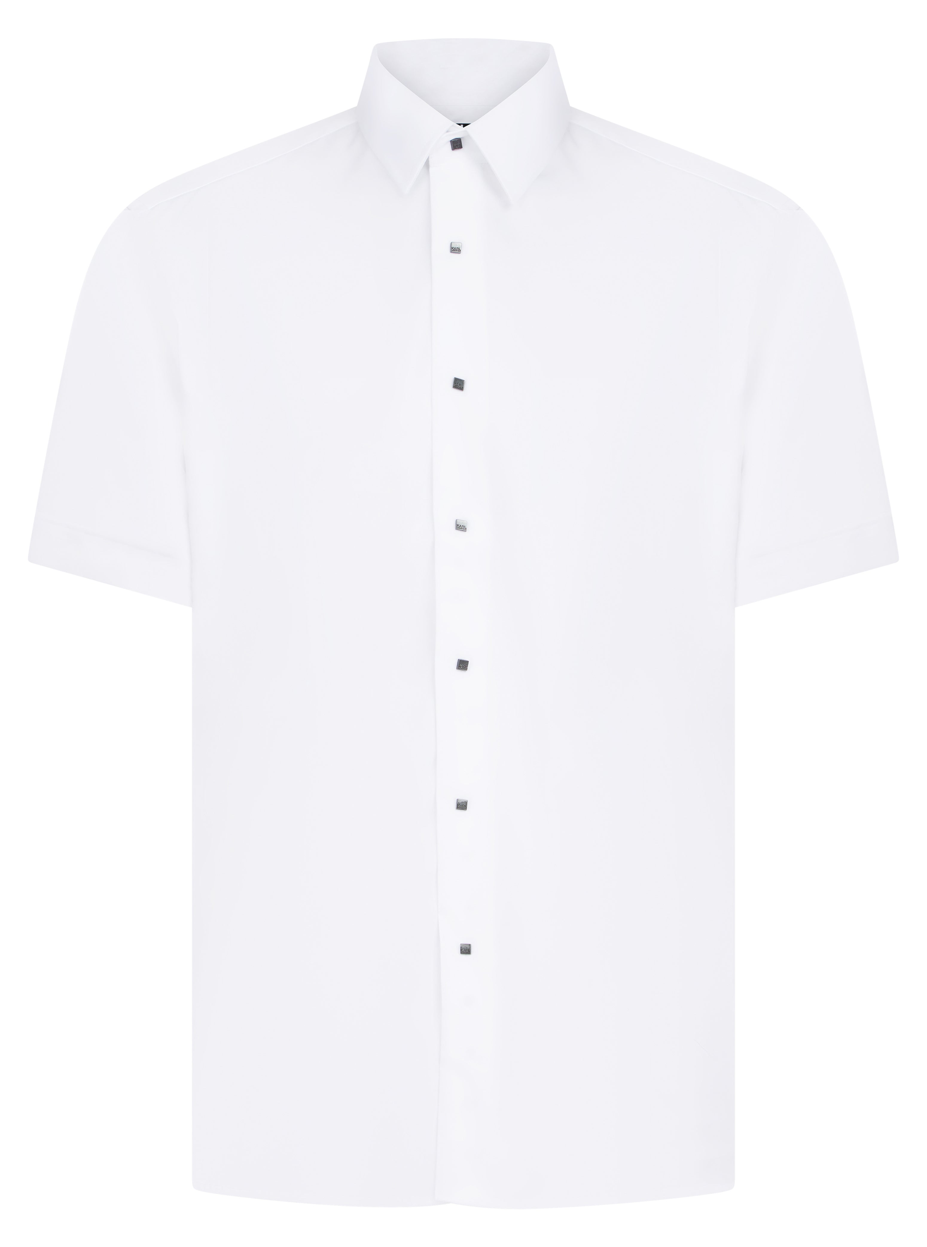 Load image into Gallery viewer, Lagerfeld Press Stud Shirt White
