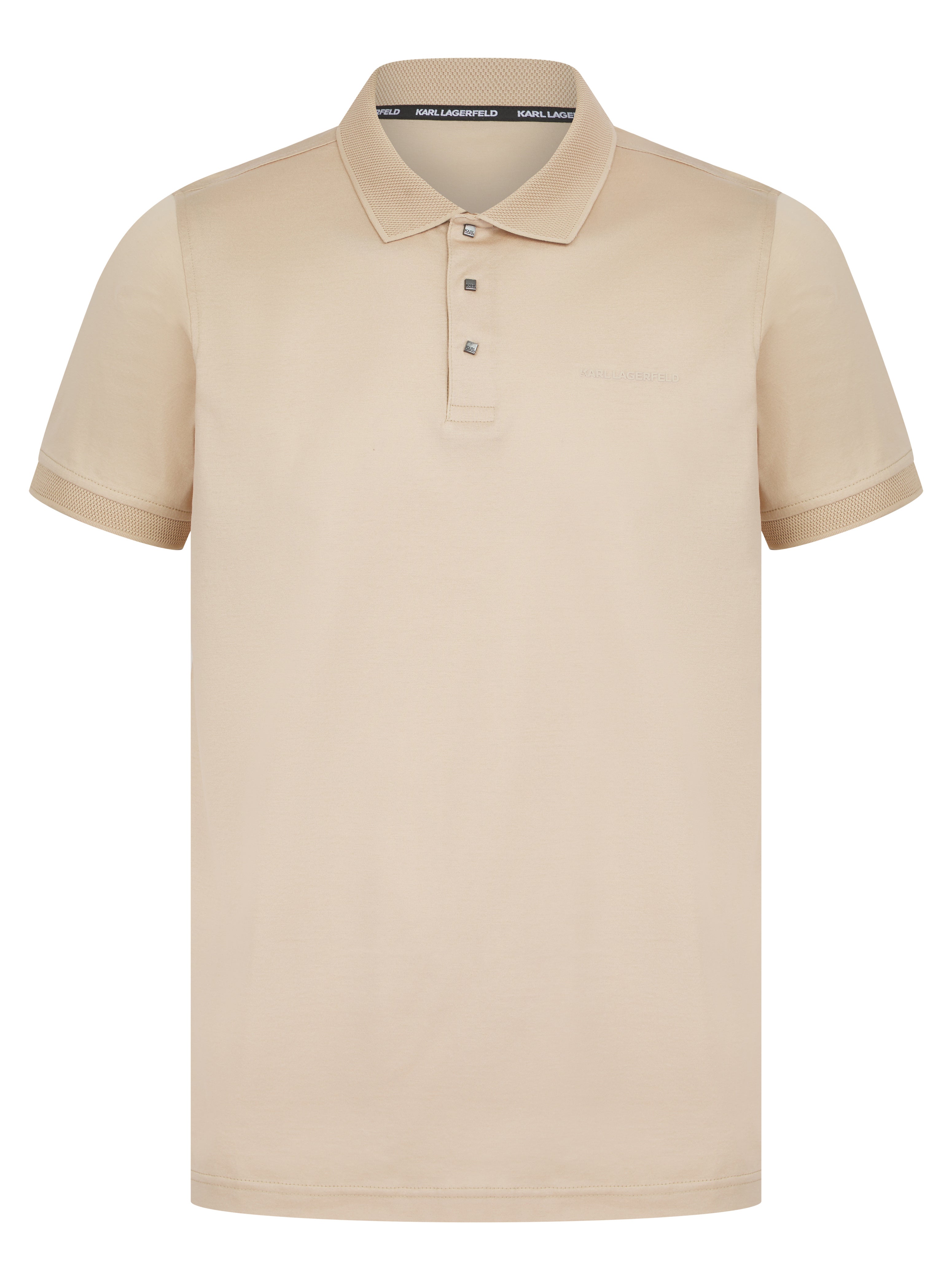 Load image into Gallery viewer, Lagerfeld Tonal Logo Polo Shirt Beige
