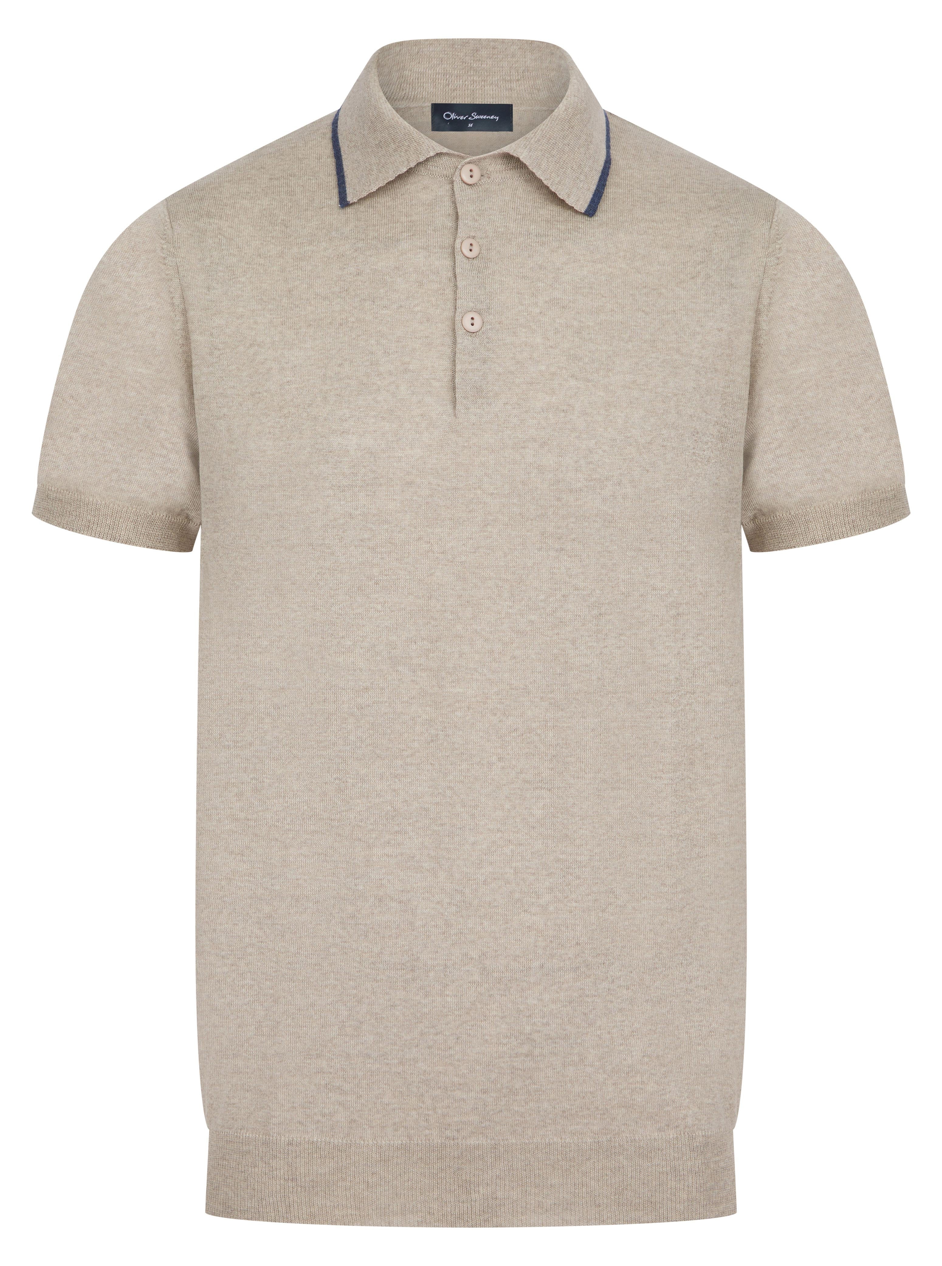 Load image into Gallery viewer, Oliver Sweeney Covehithe Tipped Polo Beige
