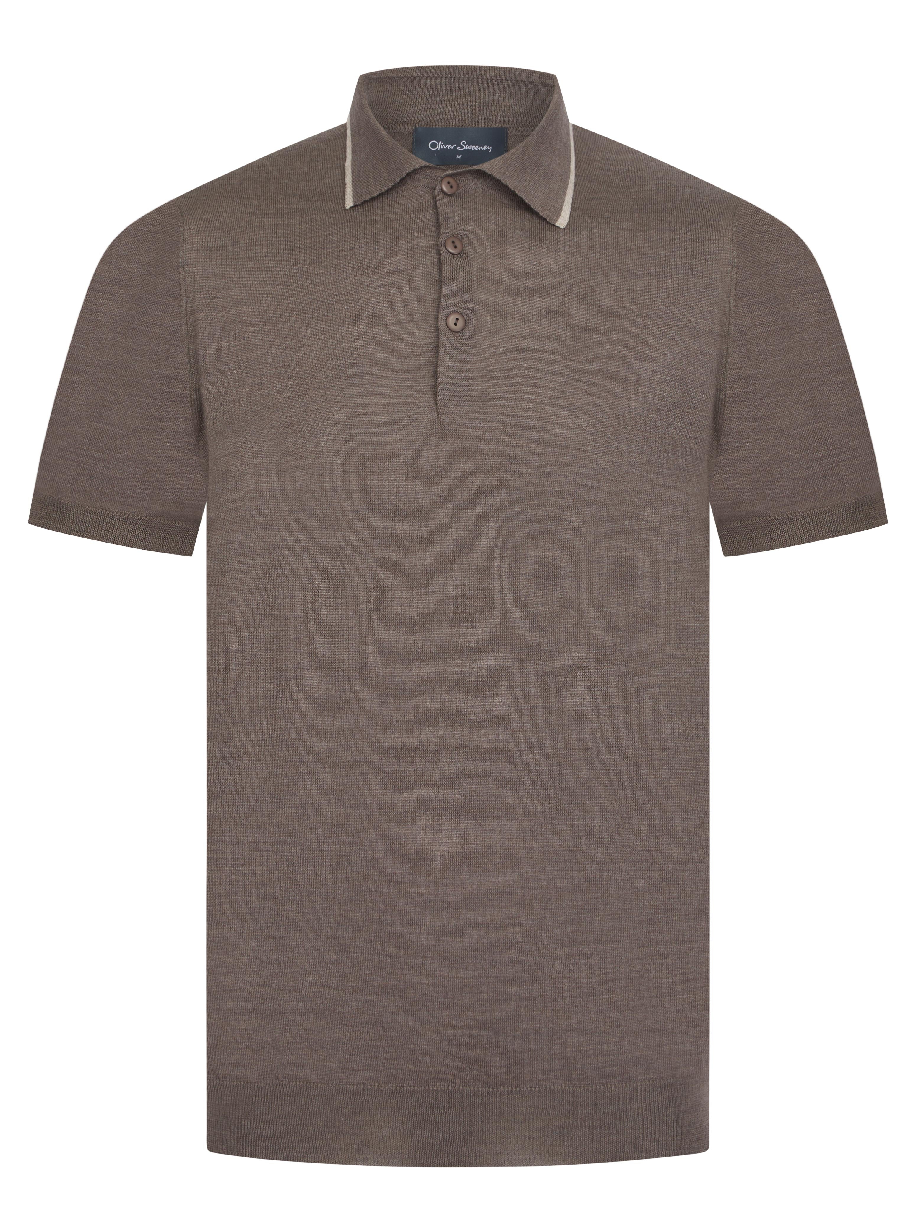 Load image into Gallery viewer, Oliver Sweeney Covehithe Tipped Polo Taupe
