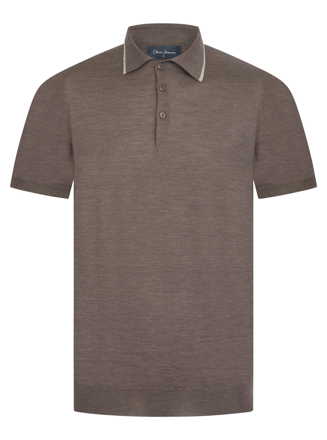 Oliver Sweeney Covehithe Tipped Polo Taupe