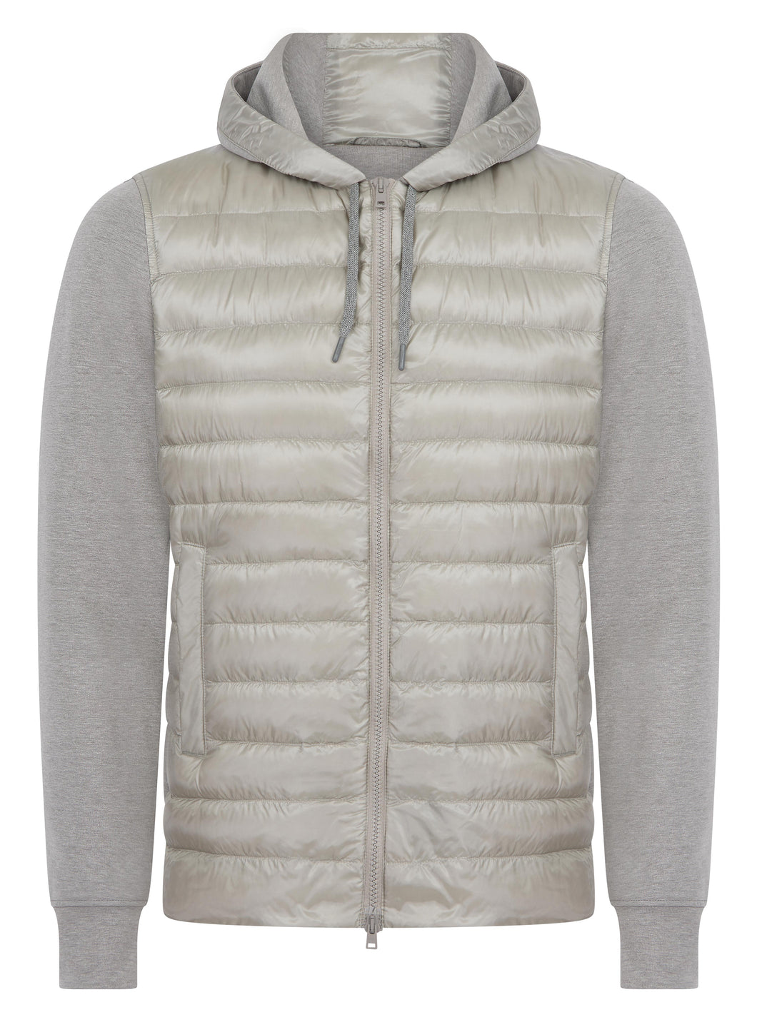 Herno Quilted Hoody Grey