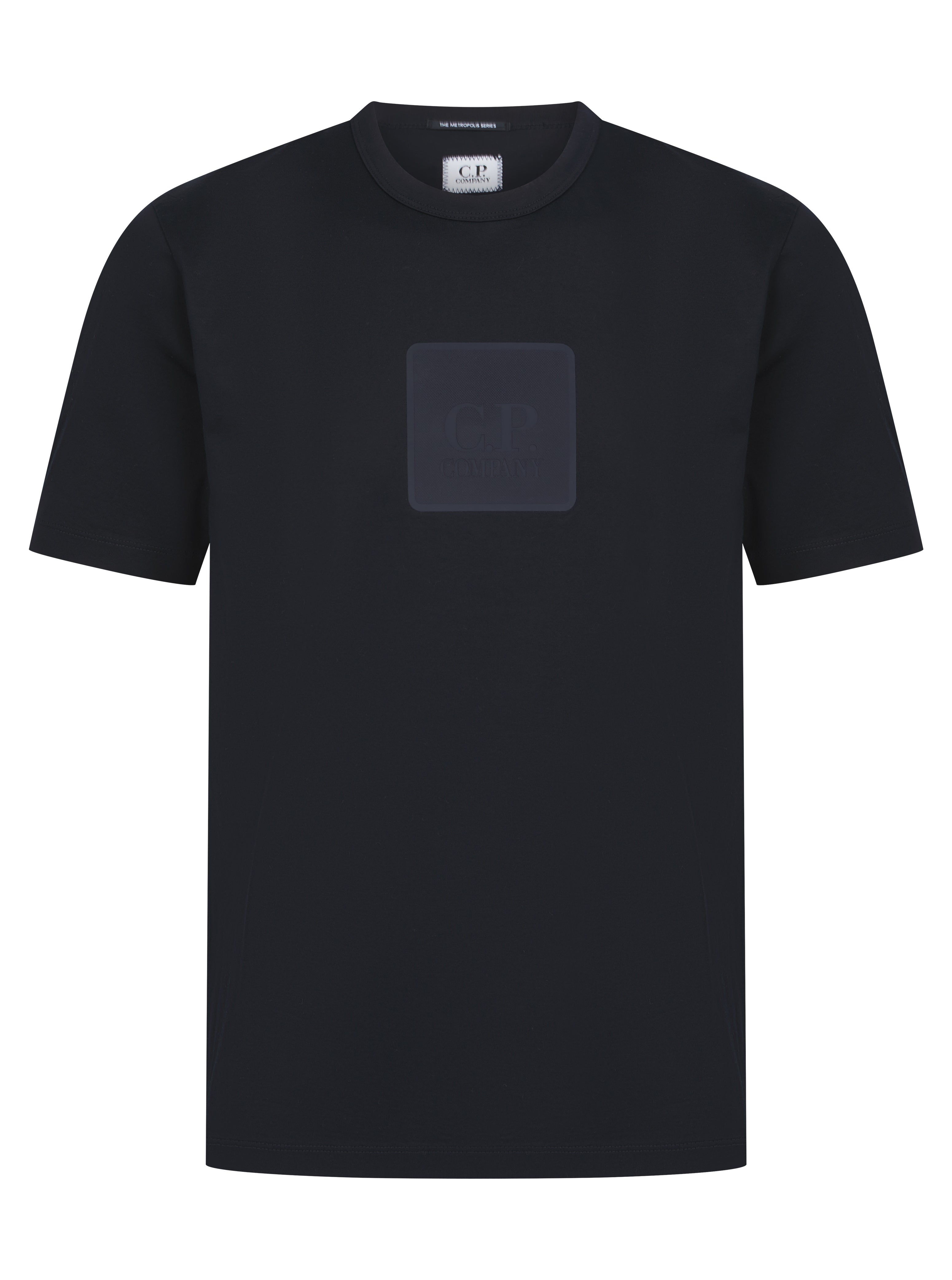 Load image into Gallery viewer, CP Company Rubber Logo Tee Navy
